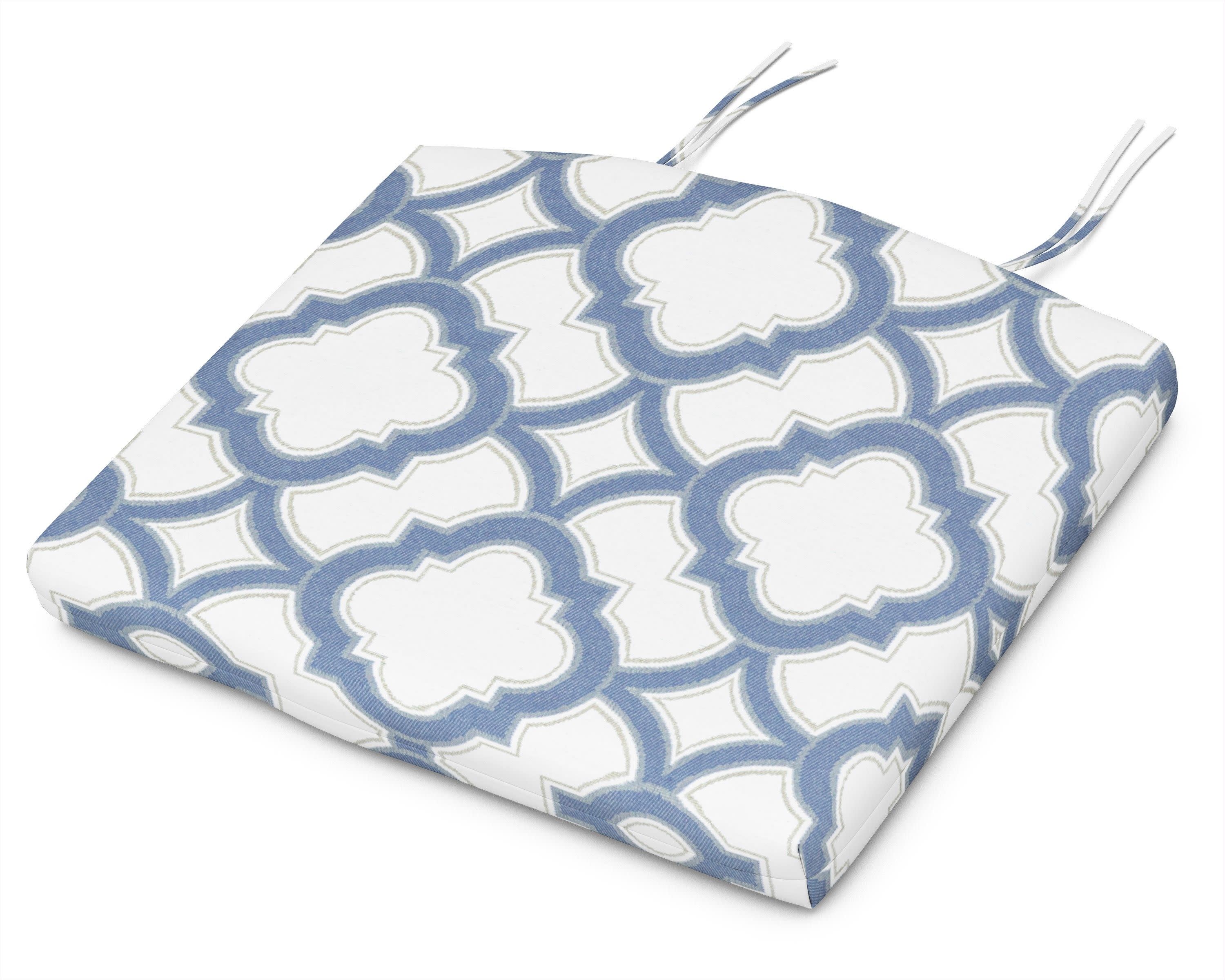 Adirondack Seat Cushion - 20"W x 18.5"D x 2.5"H in Trellis Sky Blue
