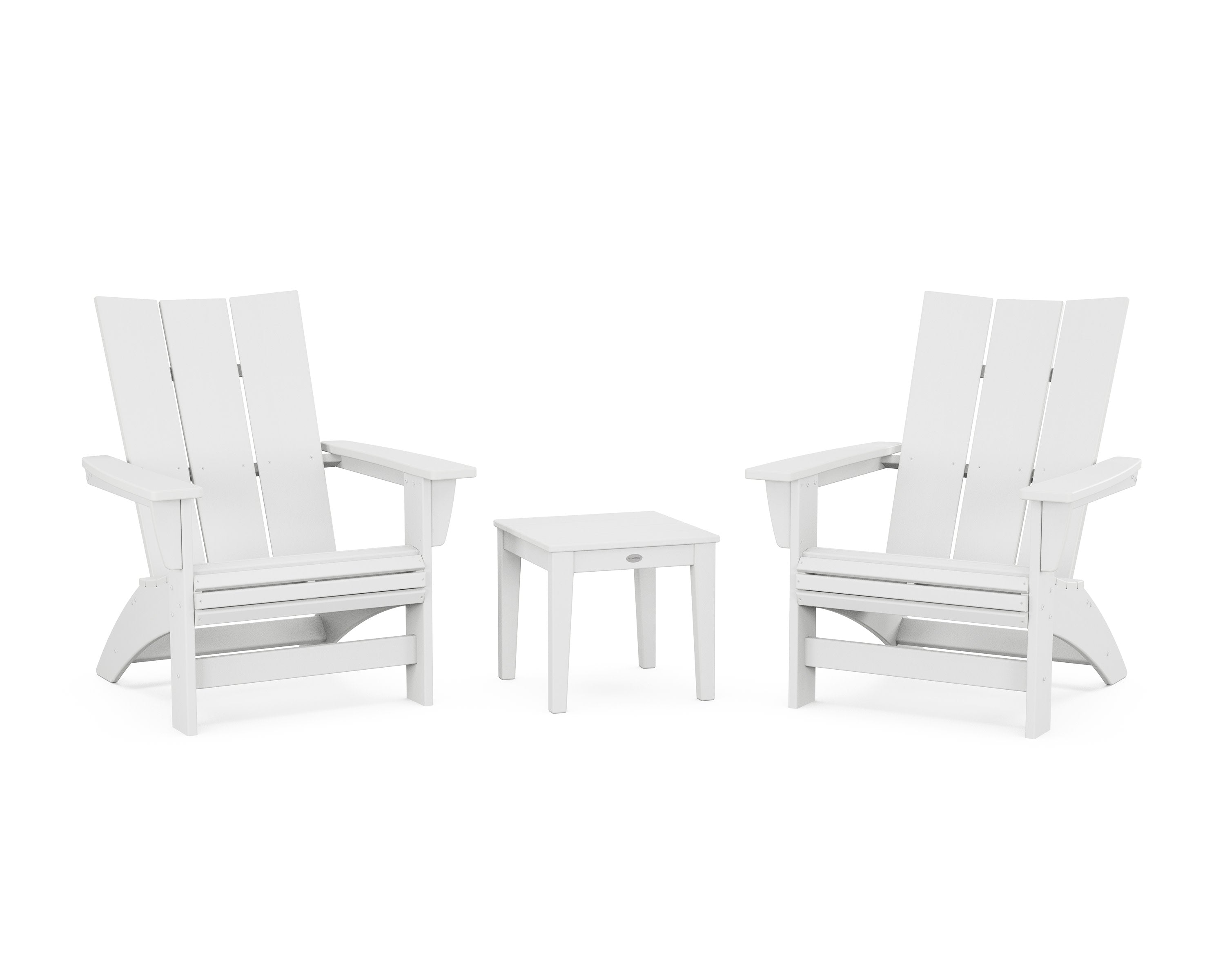 3-Piece Modern Grand Adirondack Set in White