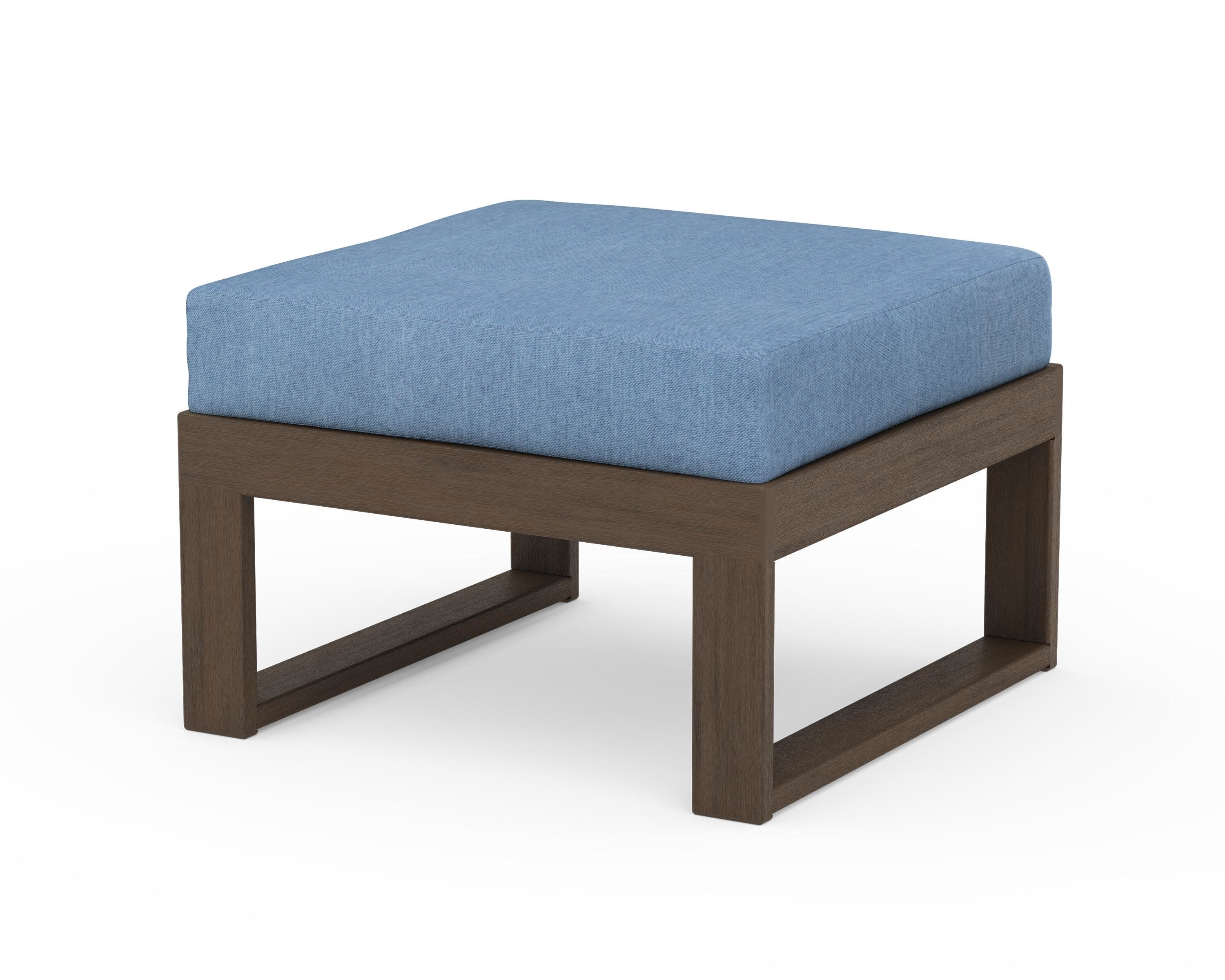 Modular Ottoman - Modern in Kona / Sky Blue