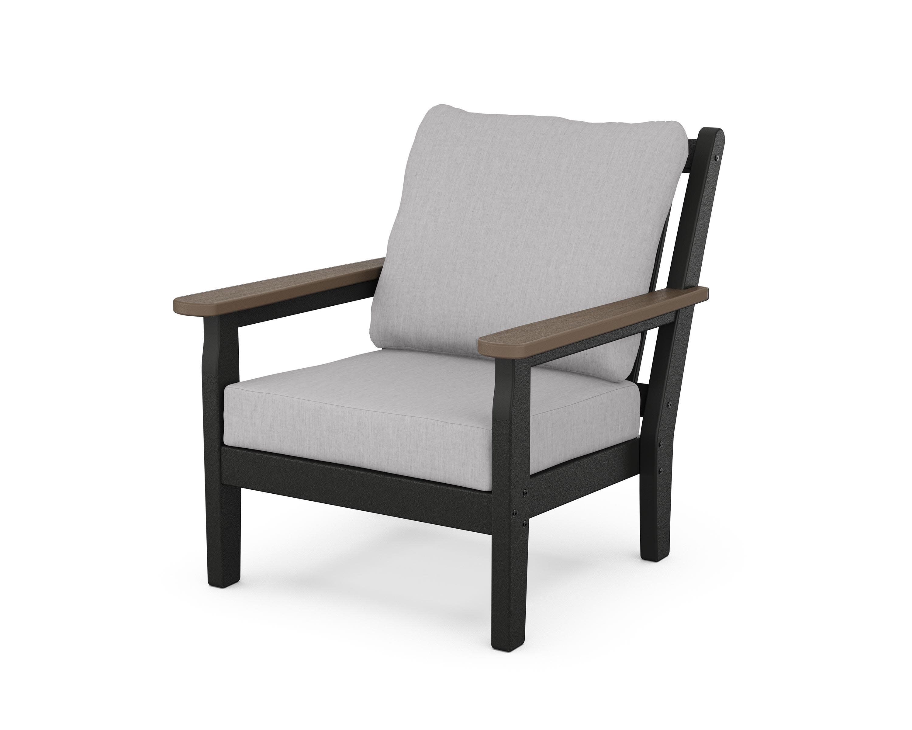 Chippendale Deep Seating Chair in Black / Kona / Granite