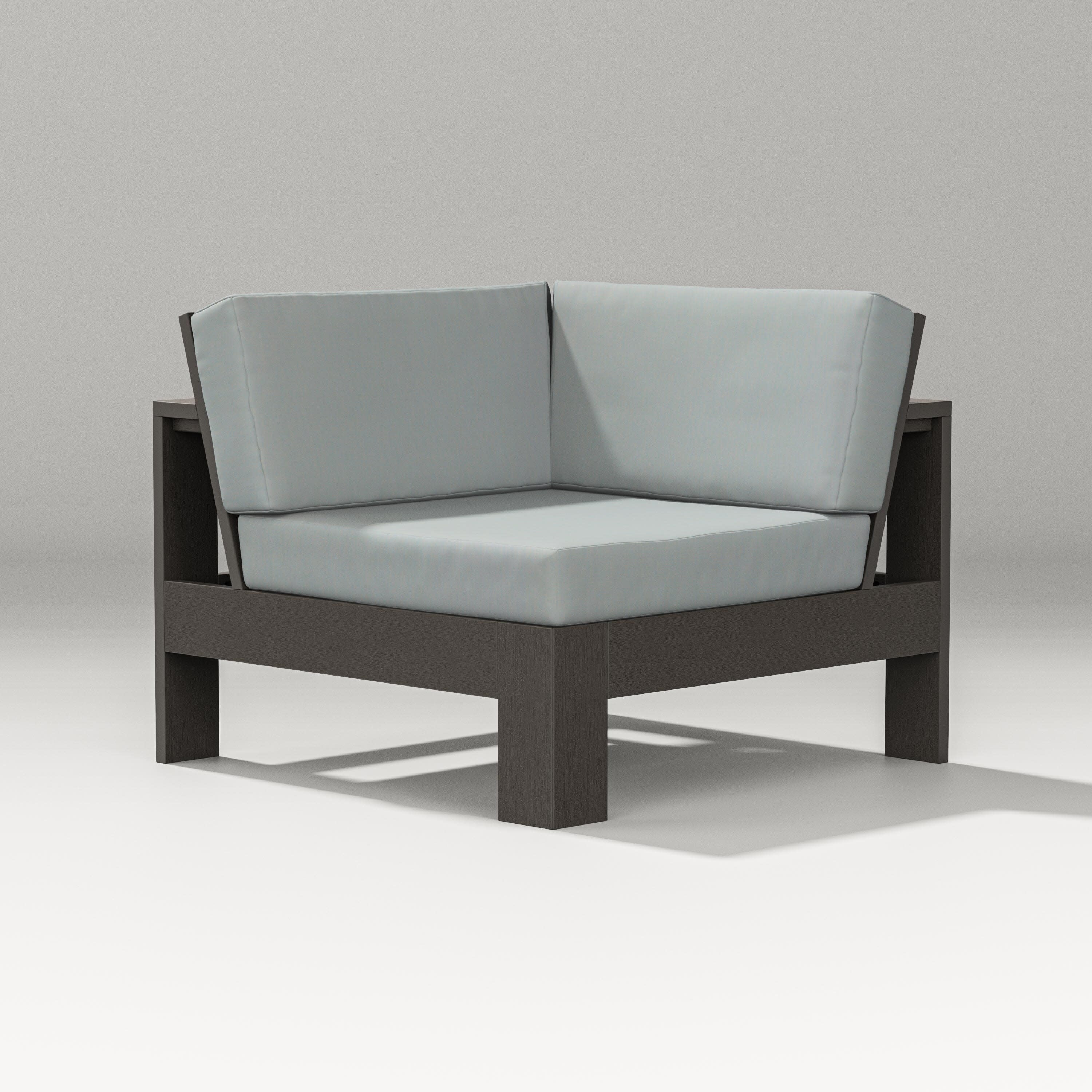 Latitude Modular Corner Chair in Vintage Coffee / Spa