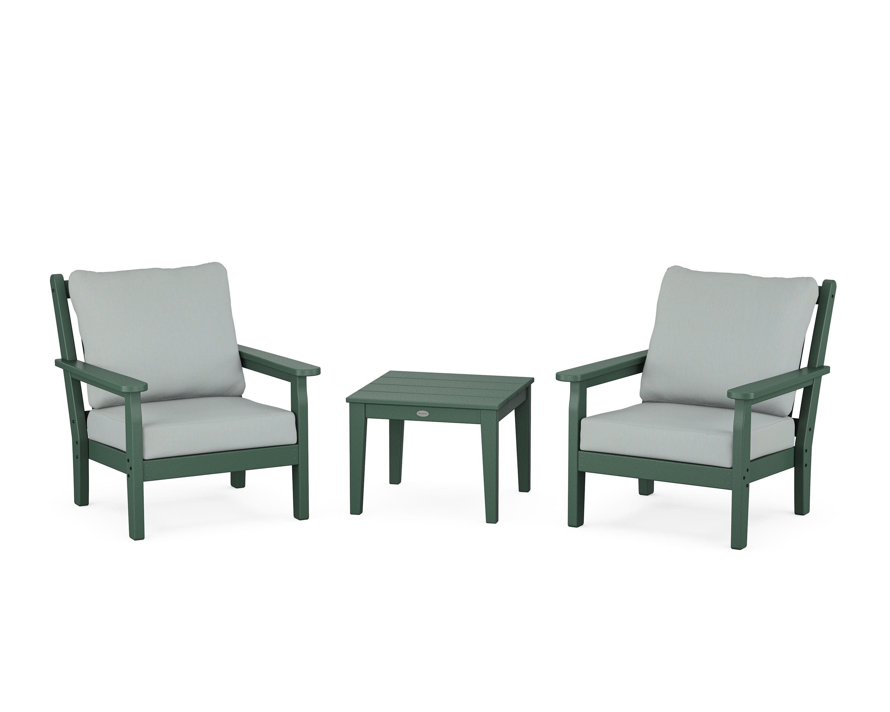Chippendale 3-Piece Deep Seating Set in Green / Spa