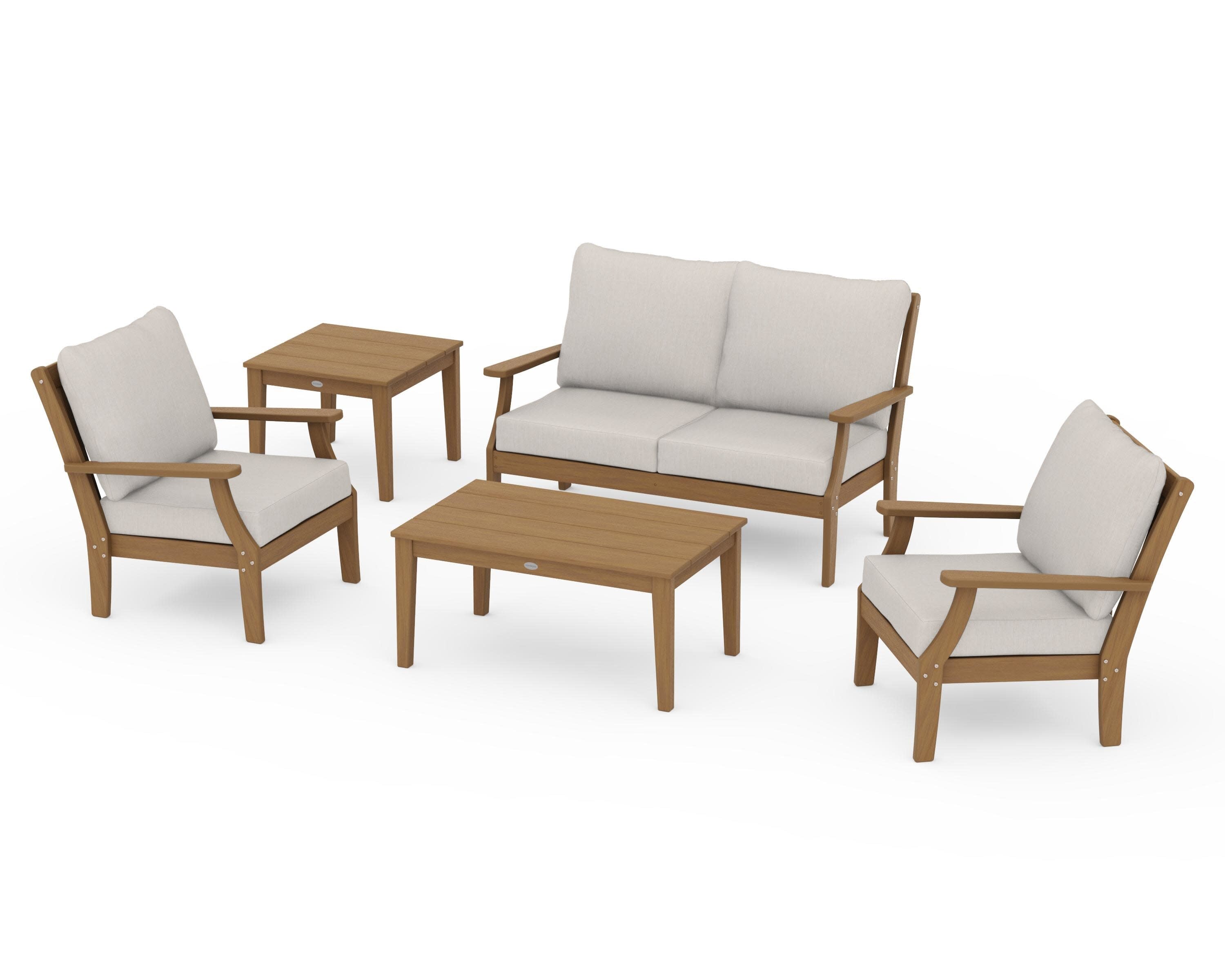 Braxton 5-Piece Deep Seating Set in Natural / Cast Ash