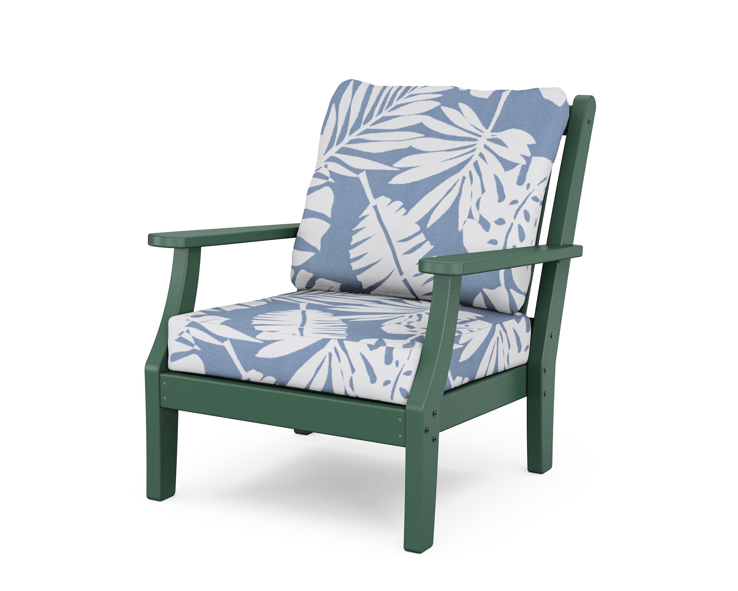 Wovendale Deep Seating Chair in Green / Leaf Sky Blue