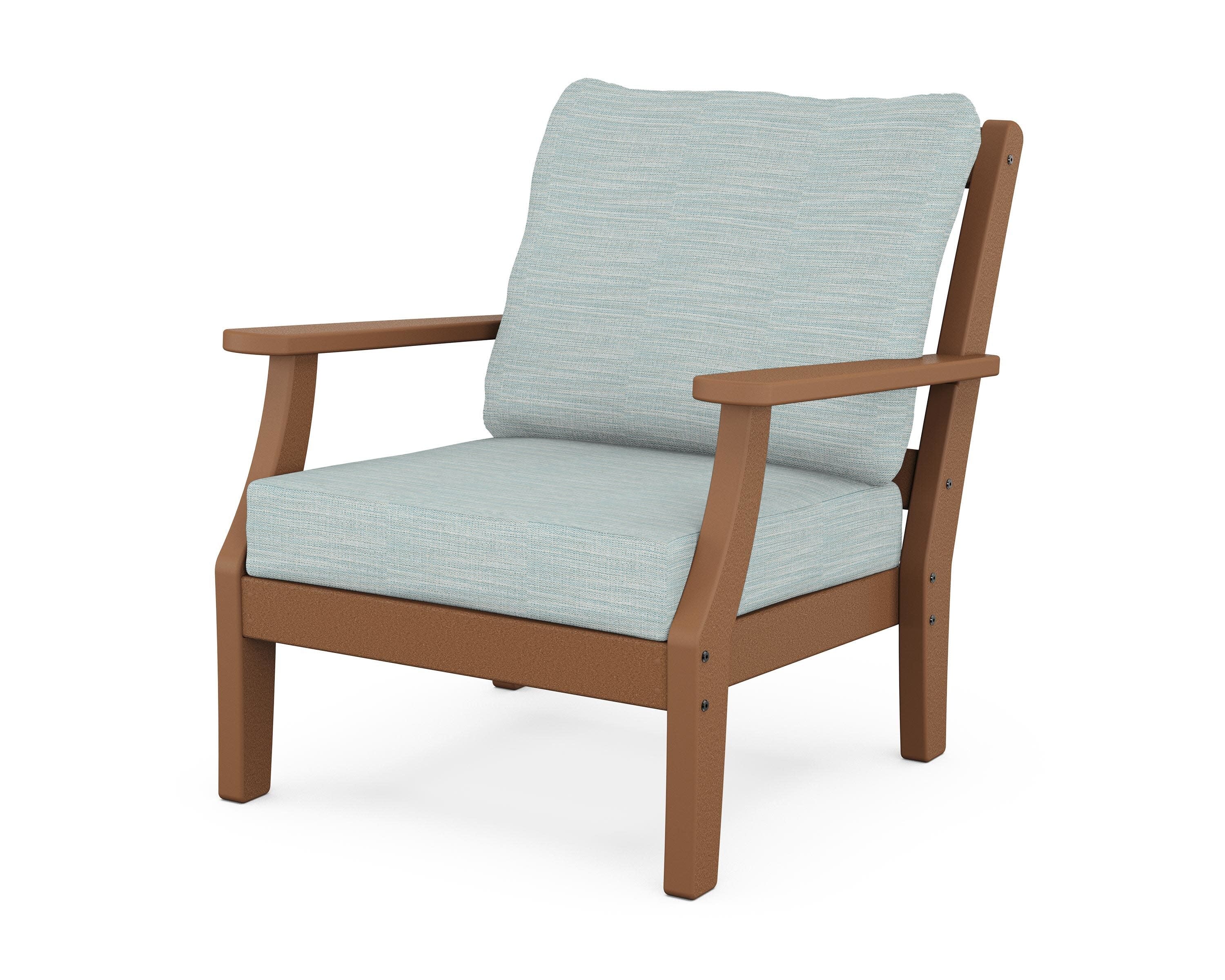 Chinoiserie Deep Seating Chair in Teak / Soothe Mist