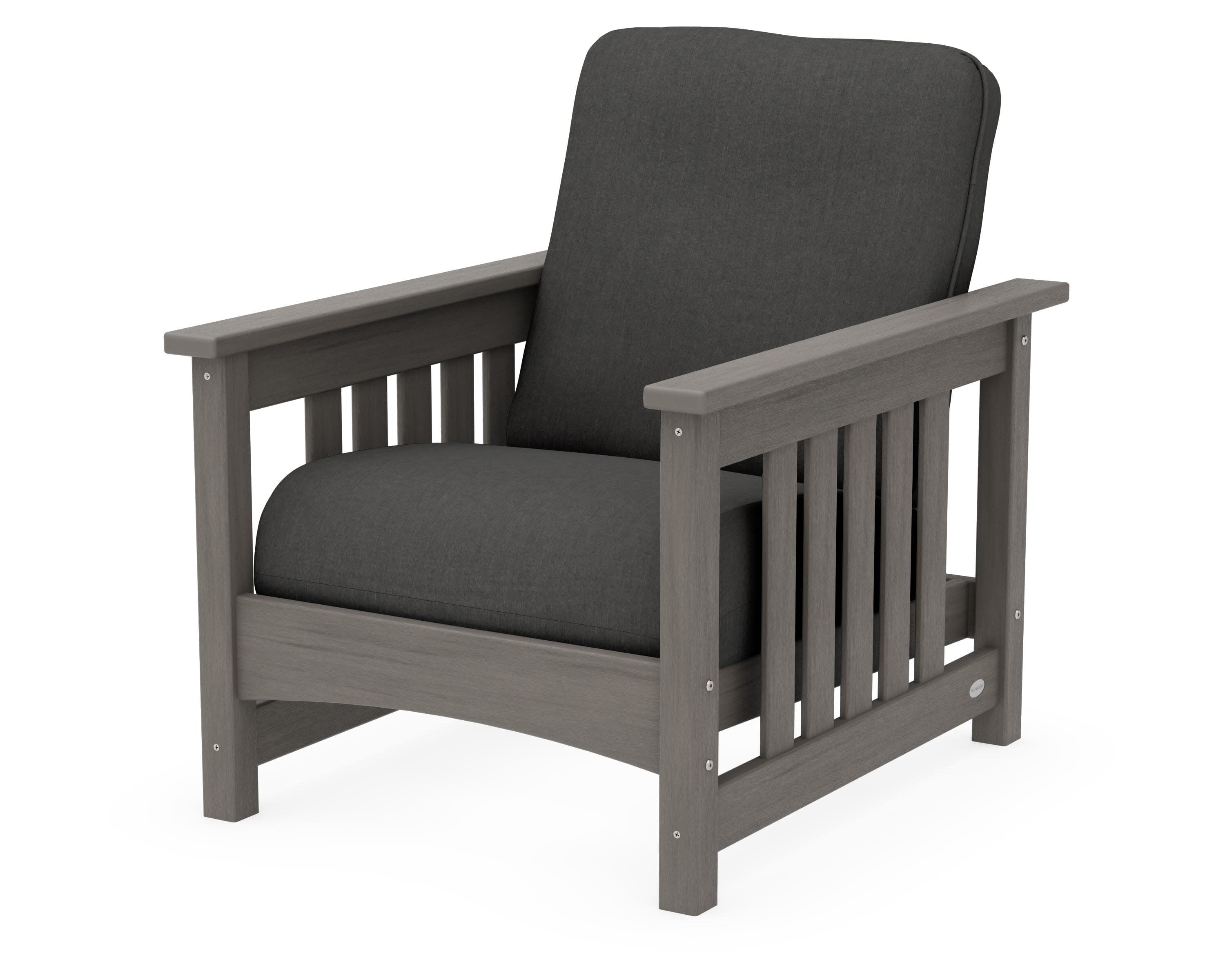 Club Mission Chair in Driftwood / Spectrum Carbon