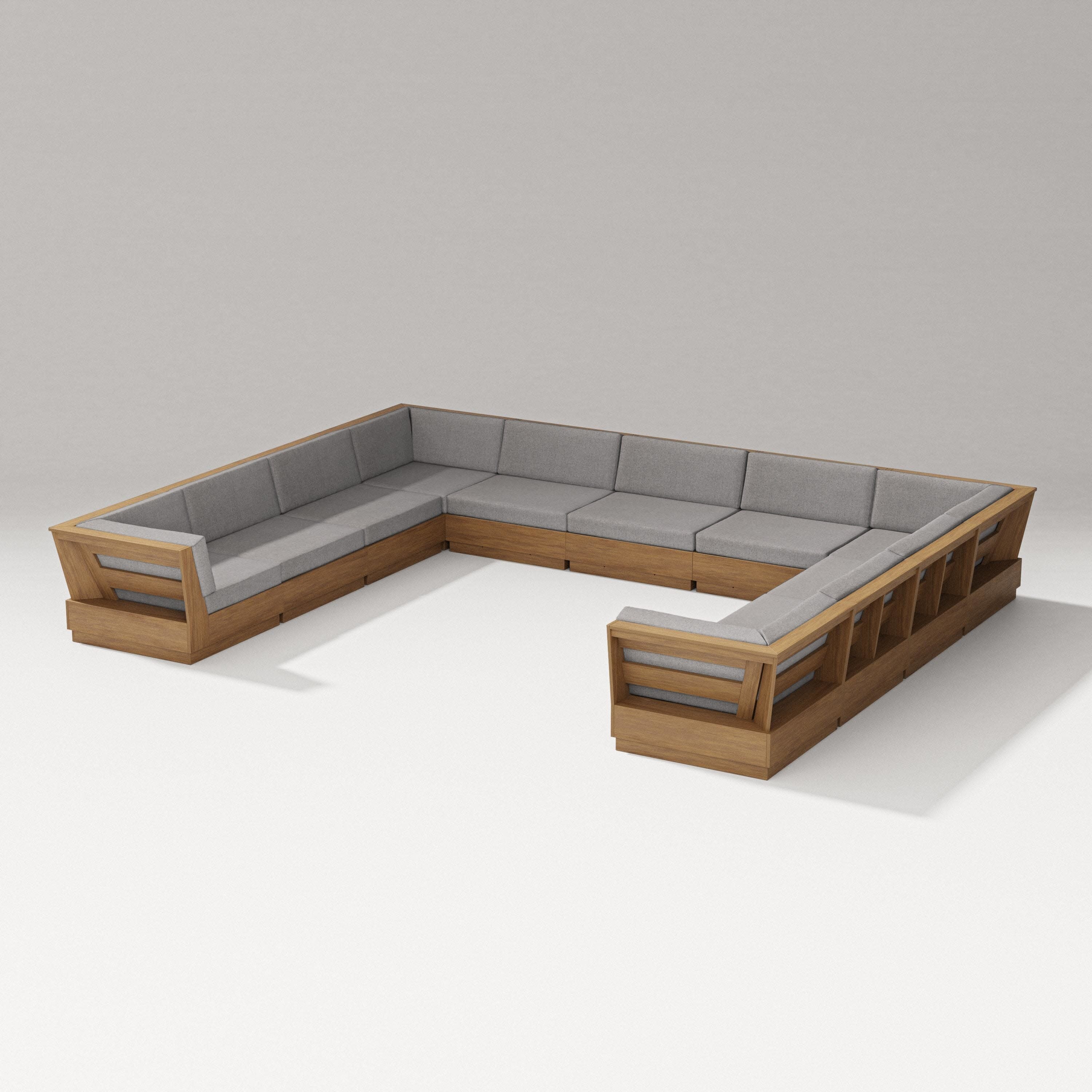 Elevate Large U-Shaped Sectional in Natural / Grey Mist