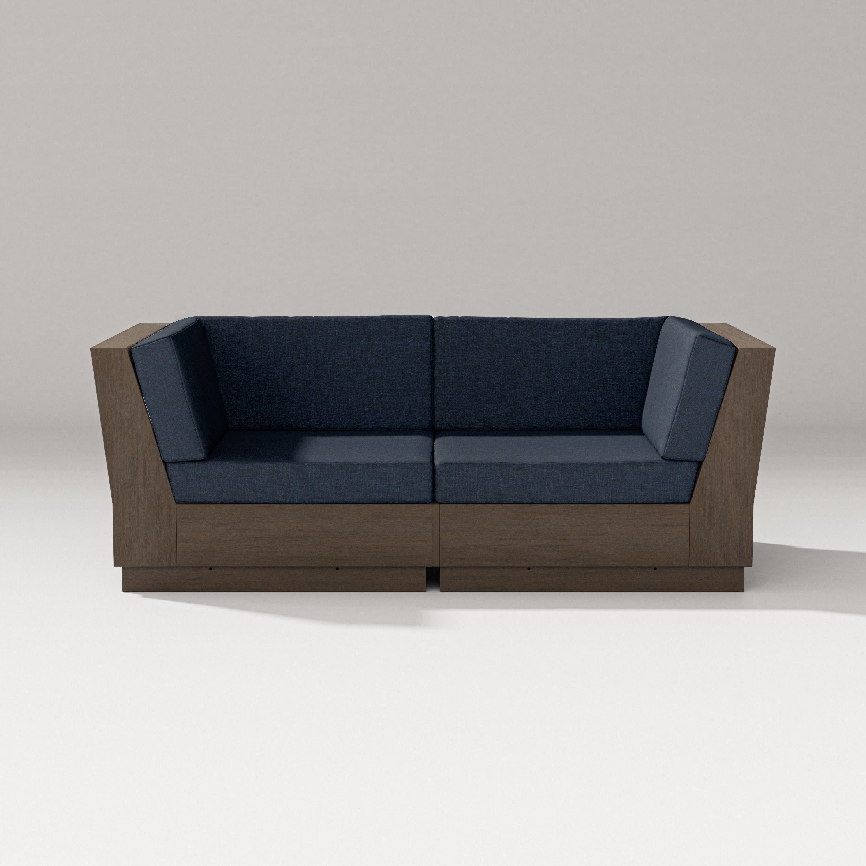 Elevate Loveseat Sectional in Kona / Marine Indigo