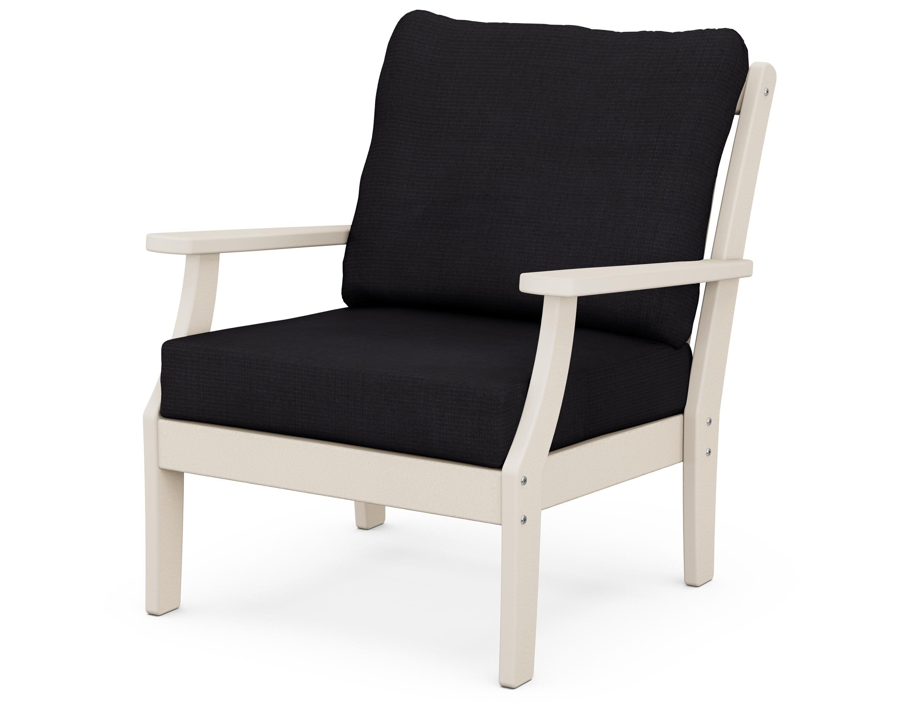 Braxton Deep Seating Chair in Sand / Midnight Linen