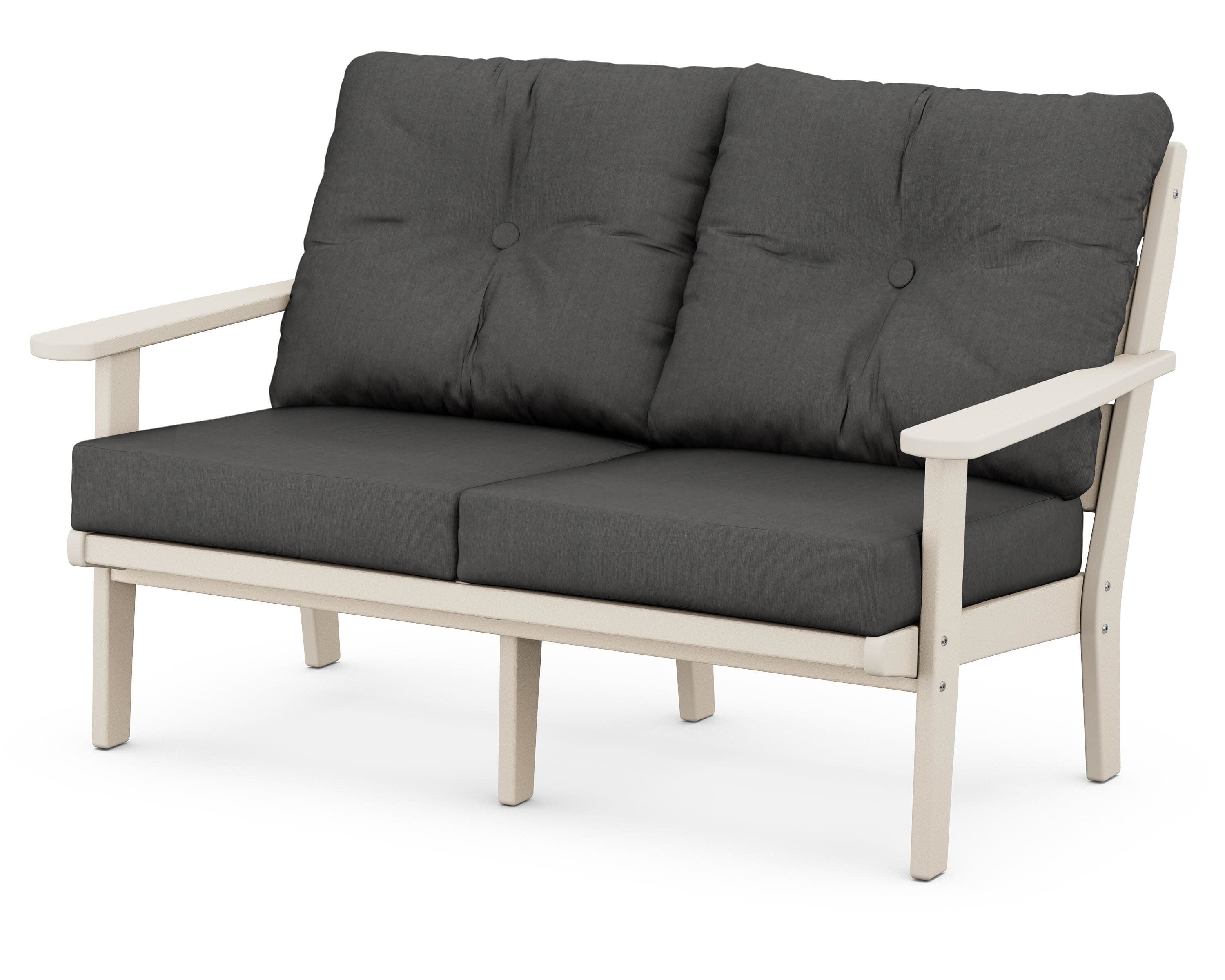 Lakeside Deep Seating Loveseat in Sand / Spectrum Carbon