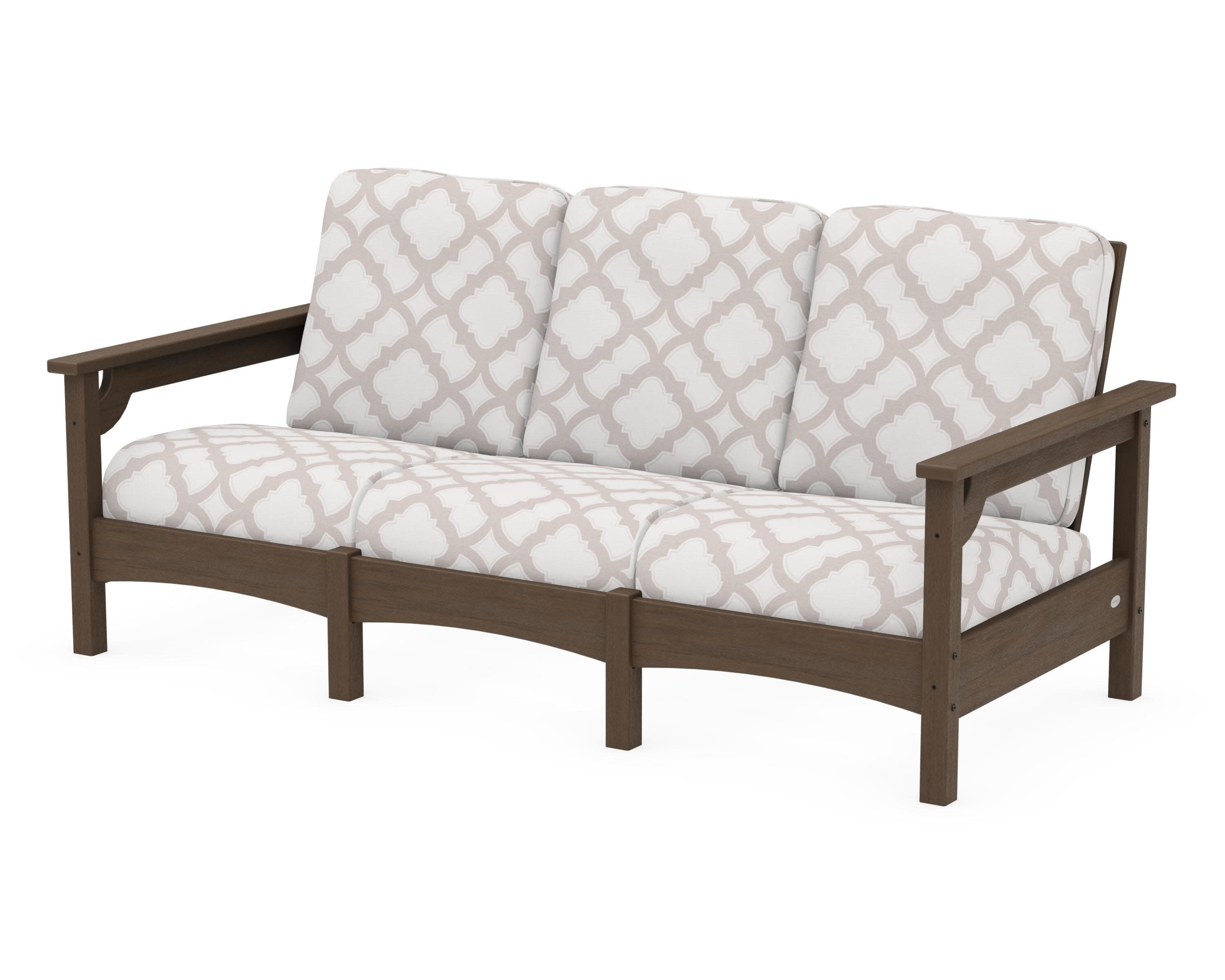 Club Sofa in Kona / Trellis Dune Burlap