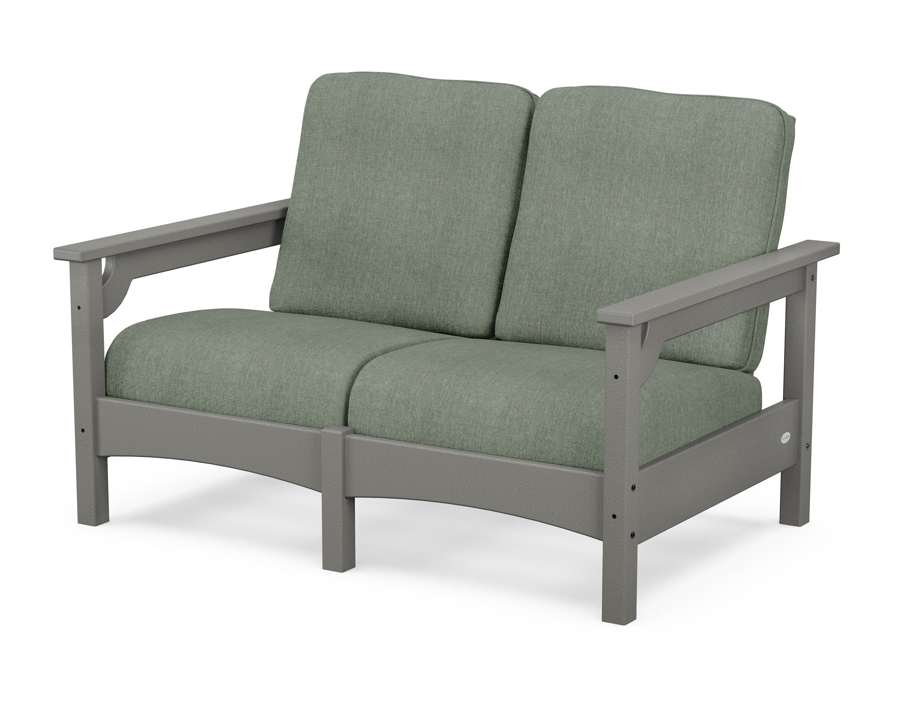 Club Loveseat in Slate Grey / Cast Sage