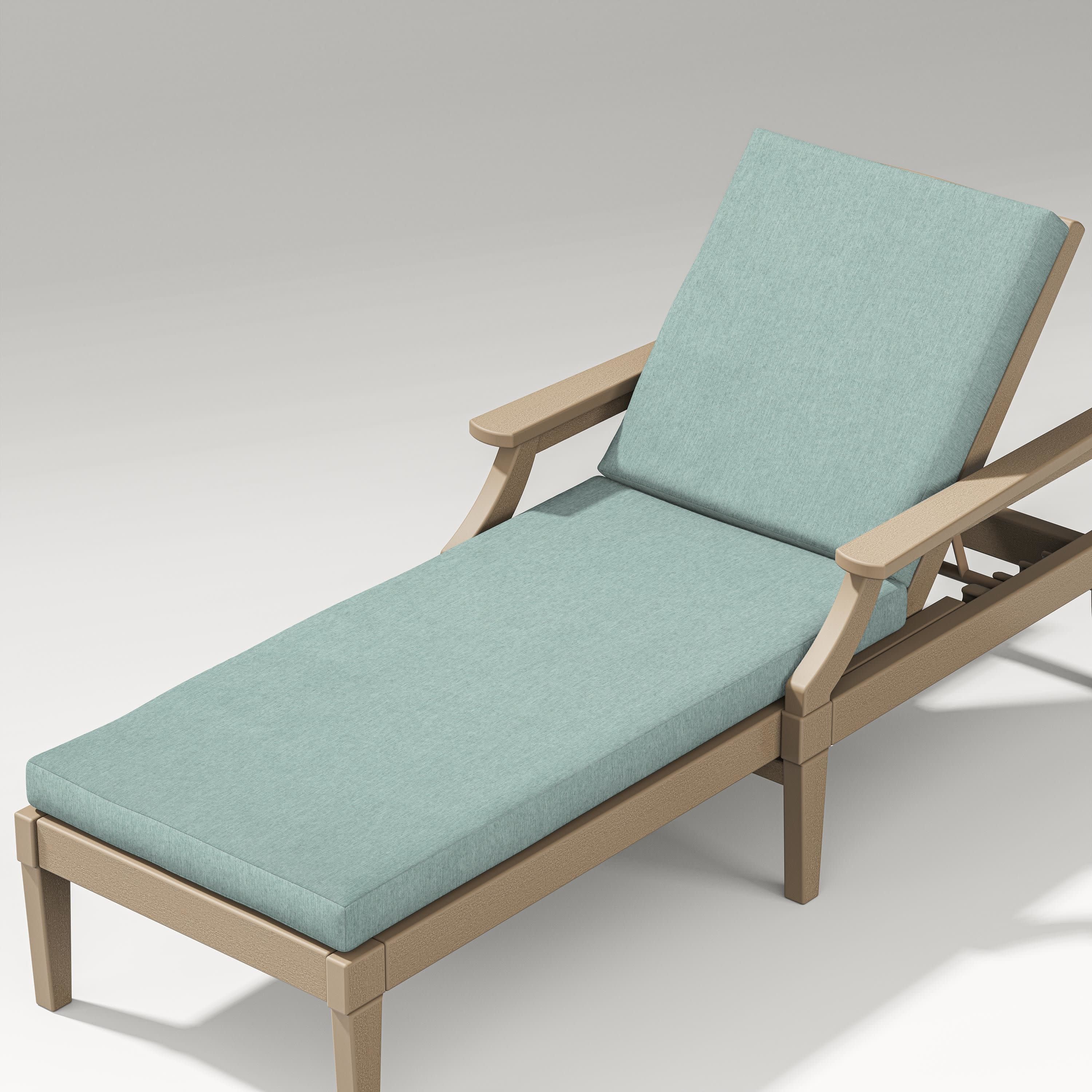 Estate Chaise Lounge Full Cushion in Glacier Spa