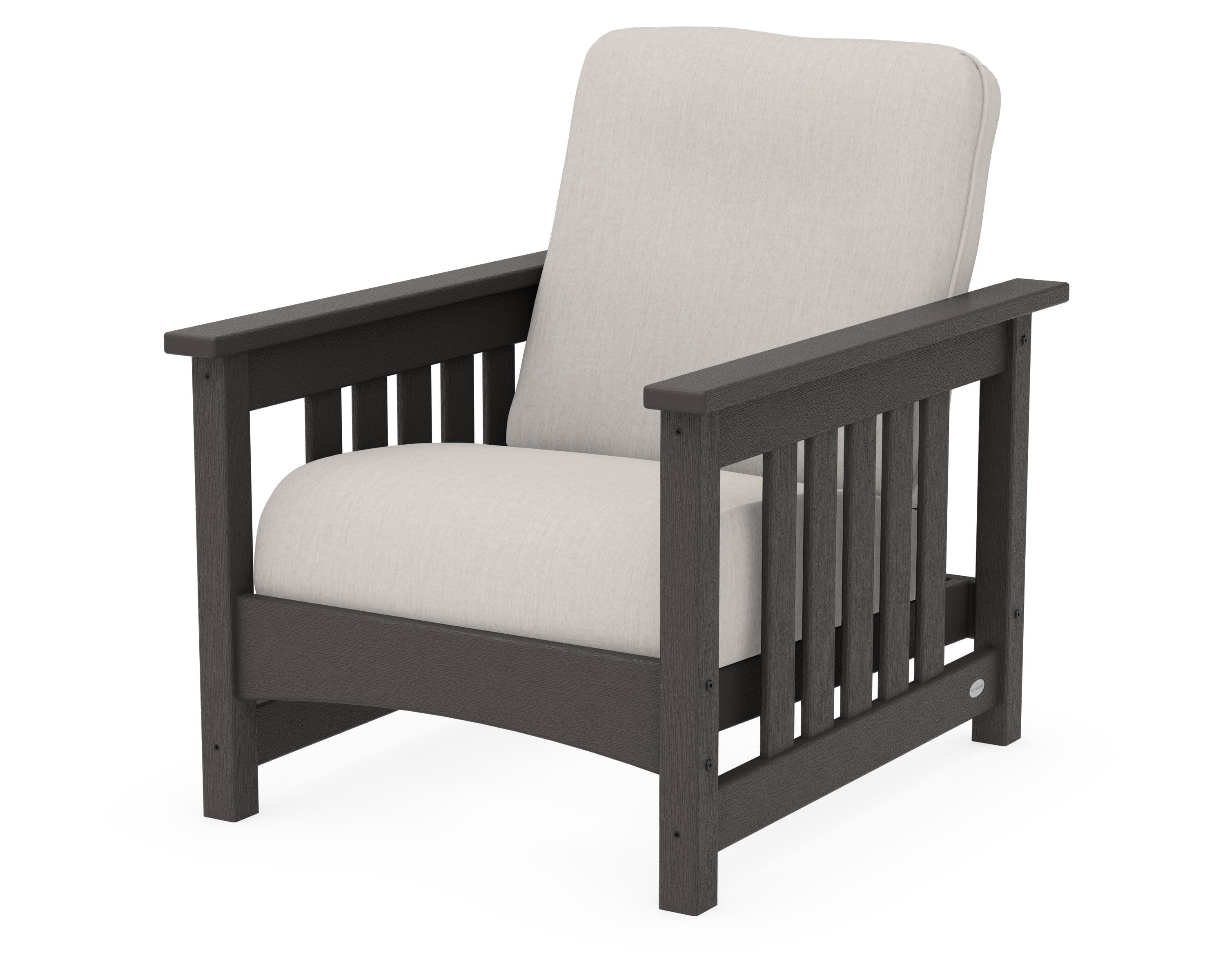 Club Mission Chair in Vintage Coffee / Cast Ash