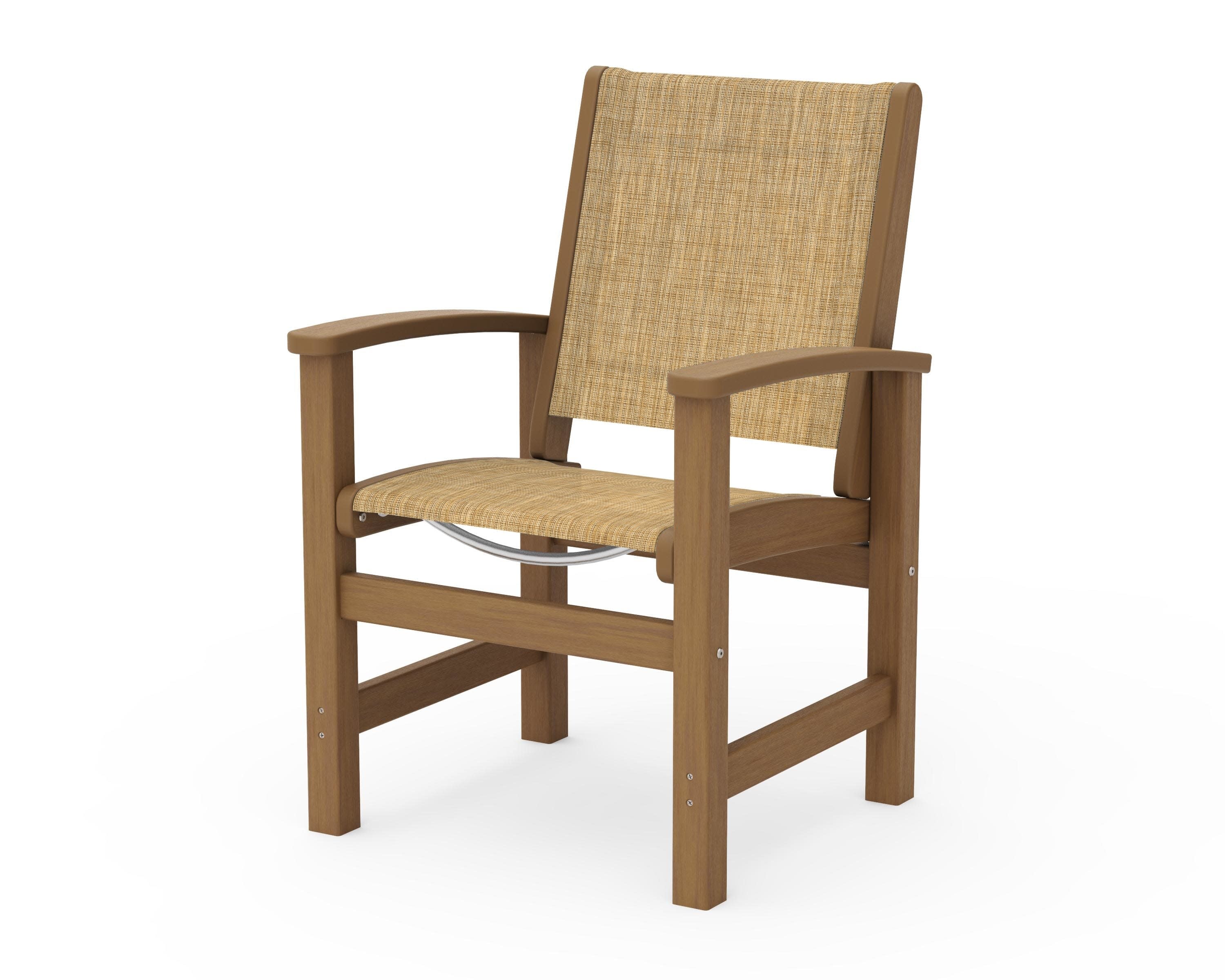 Coastal Dining Chair in Natural / Burlap Sling