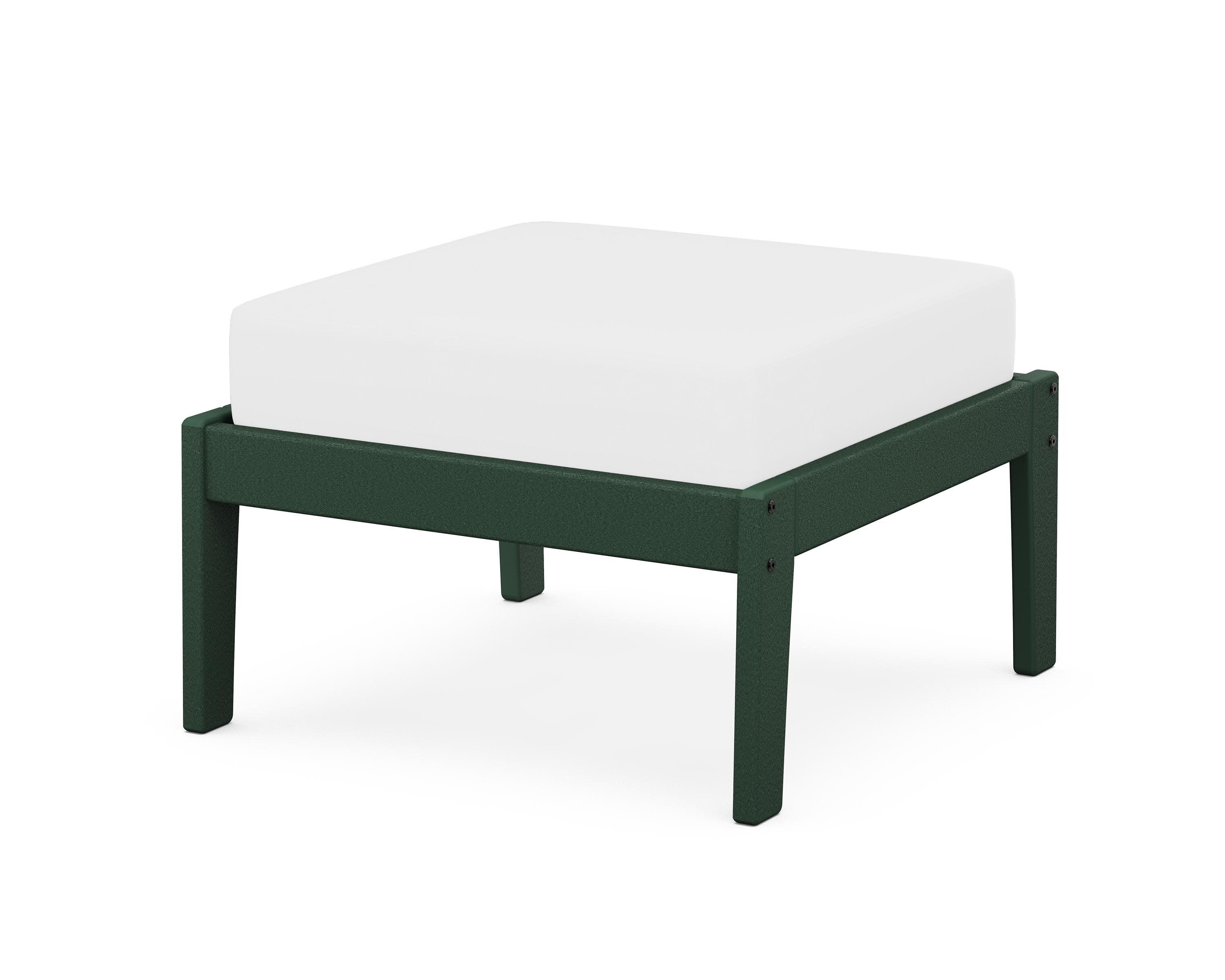 Deep Seating Ottoman in Green / Natural