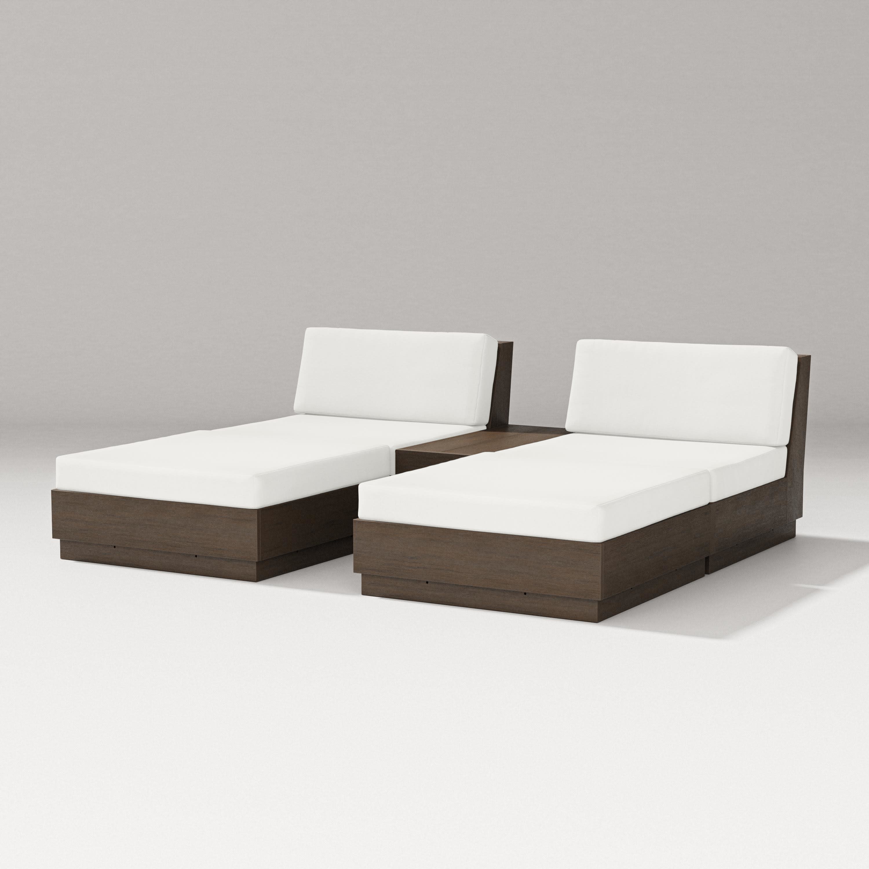 Elevate Double Chaise Set in Kona / Natural Linen