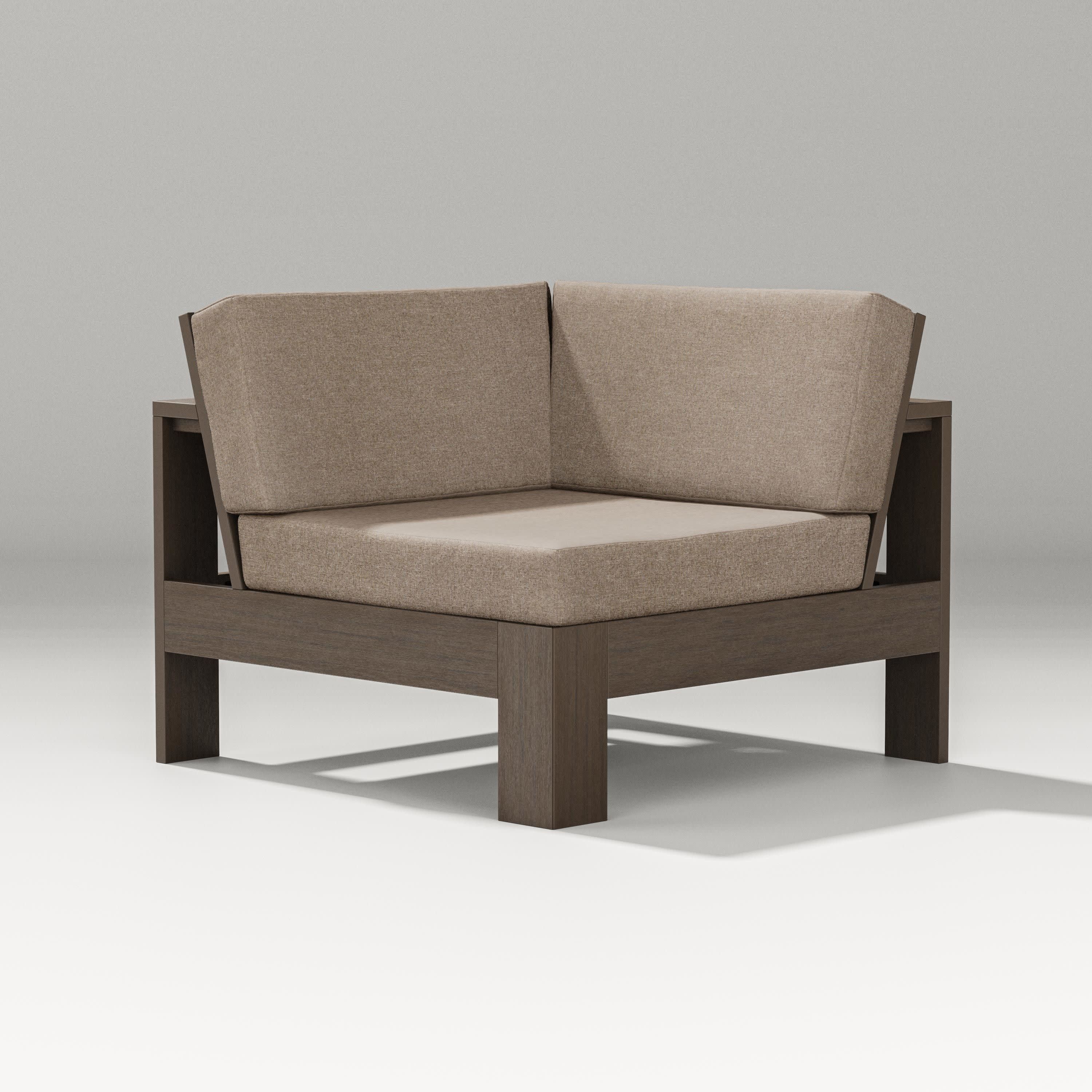 Latitude Modular Corner Chair in Kona / Spiced Burlap