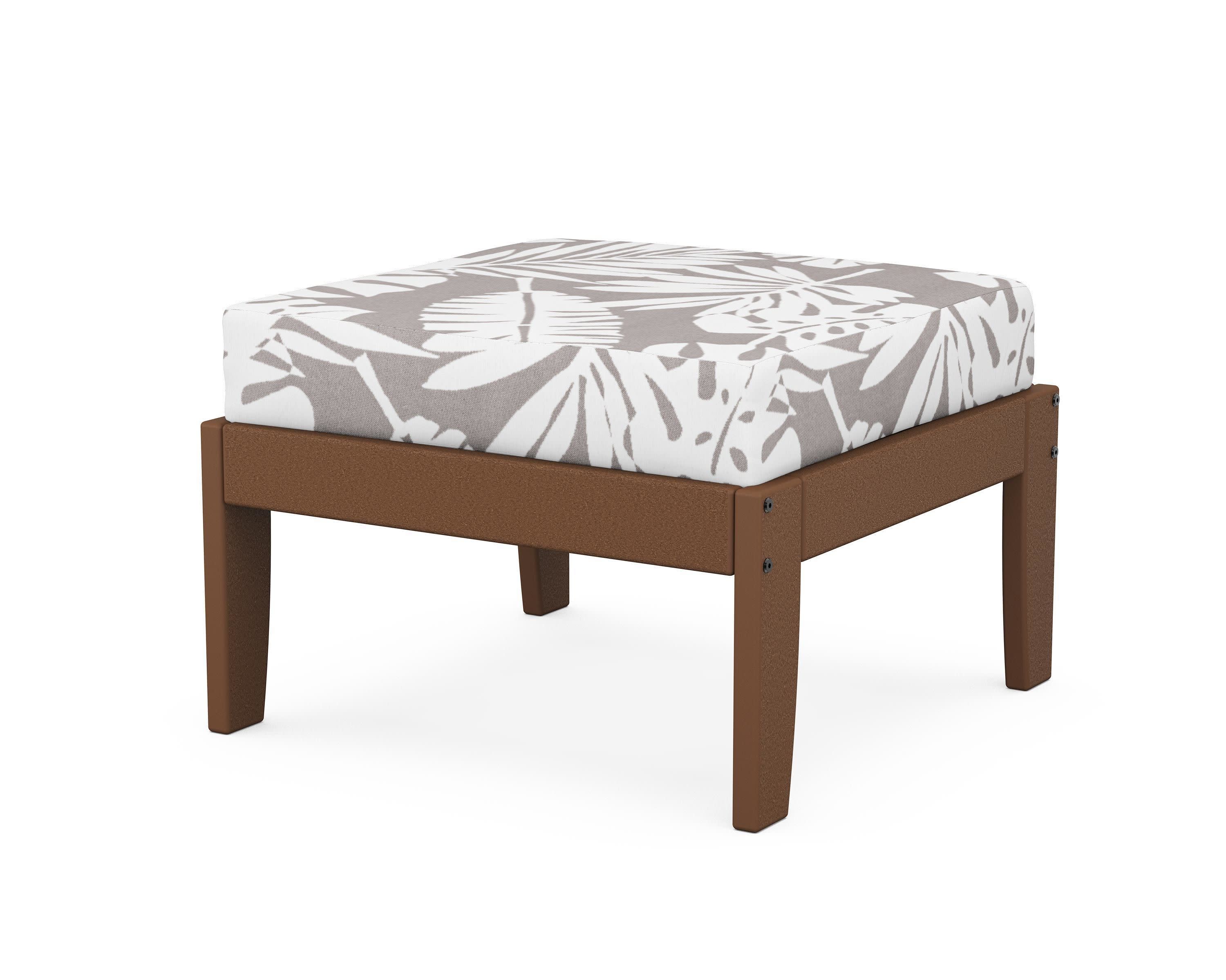 Modular Ottoman - Classic in Teak / Leaf Grey Mist