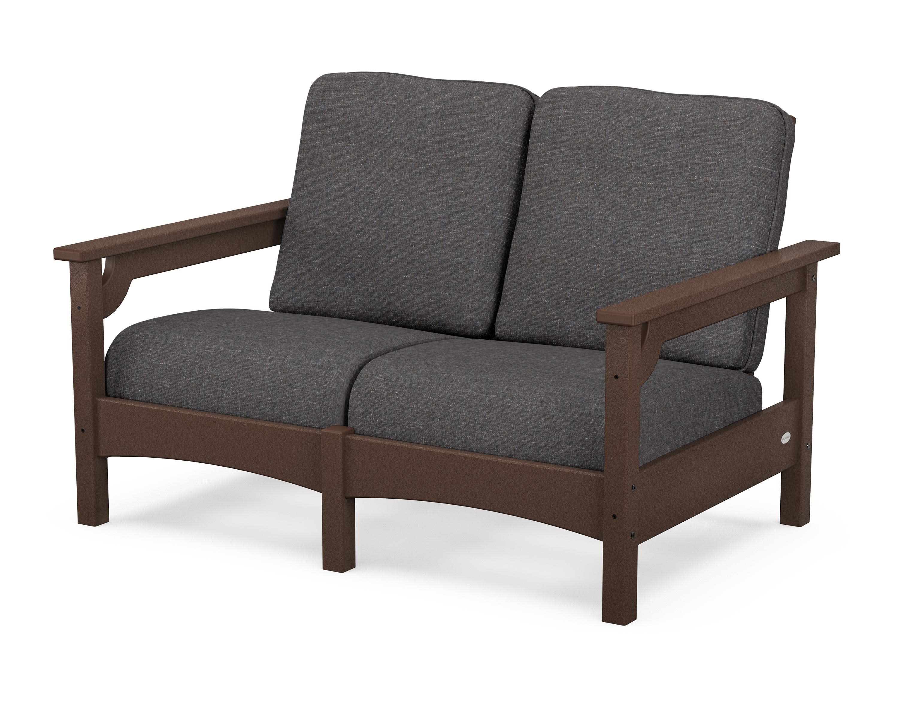 Club Loveseat in Mahogany / Ash Charcoal