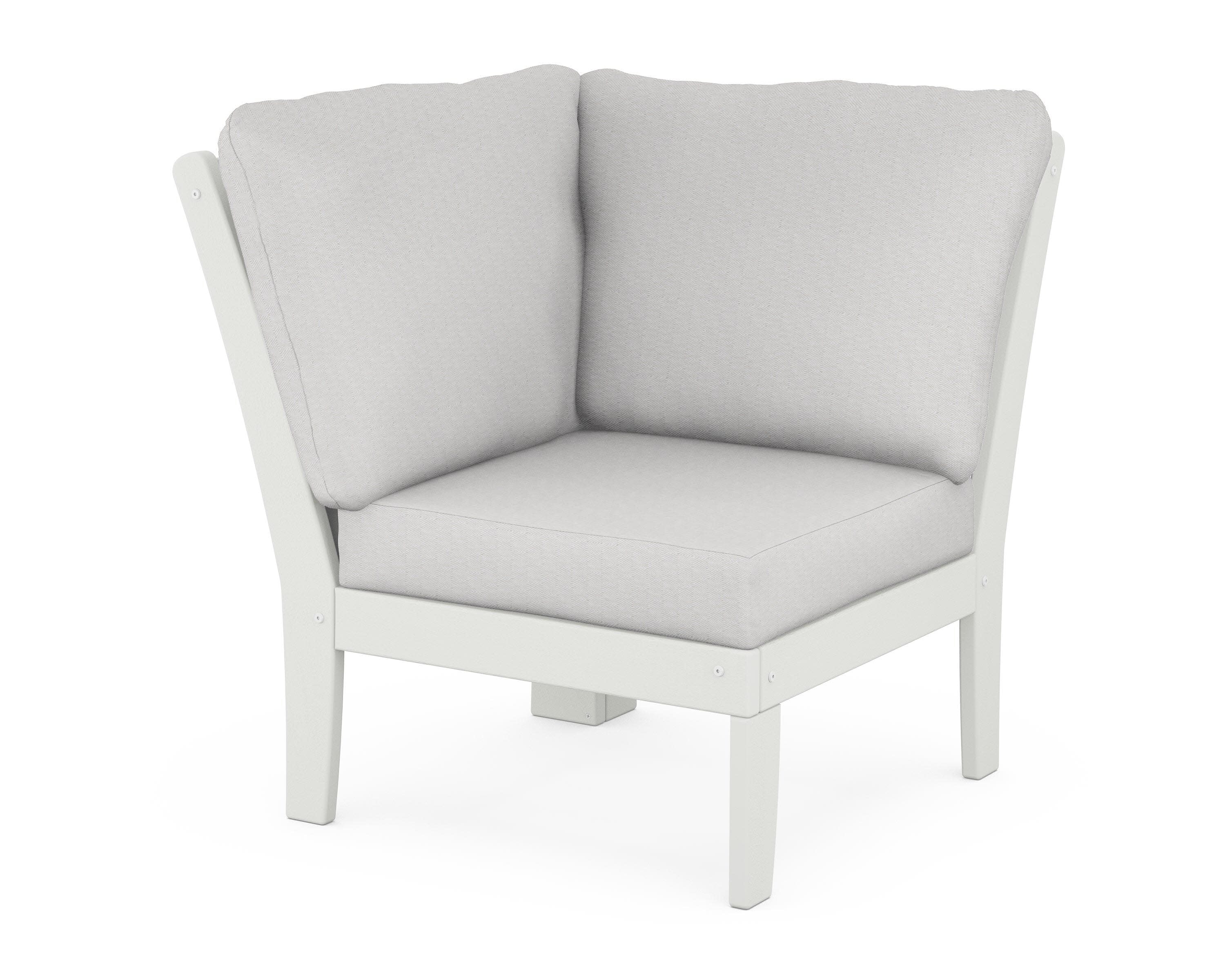 Braxton Modular Corner Chair in Vintage White / Diamond in the Rough