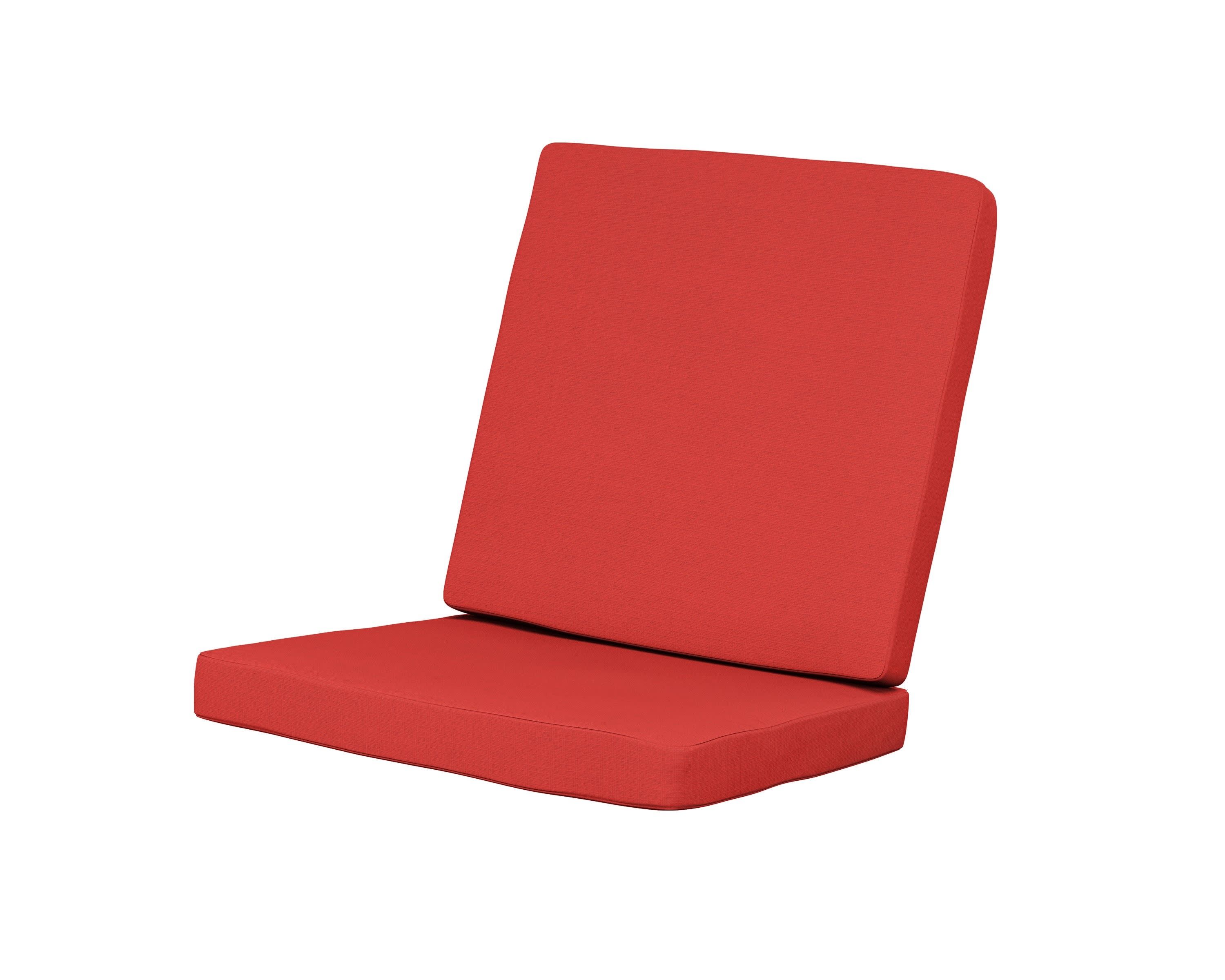 Modern Chair Cushion in Crimson Linen