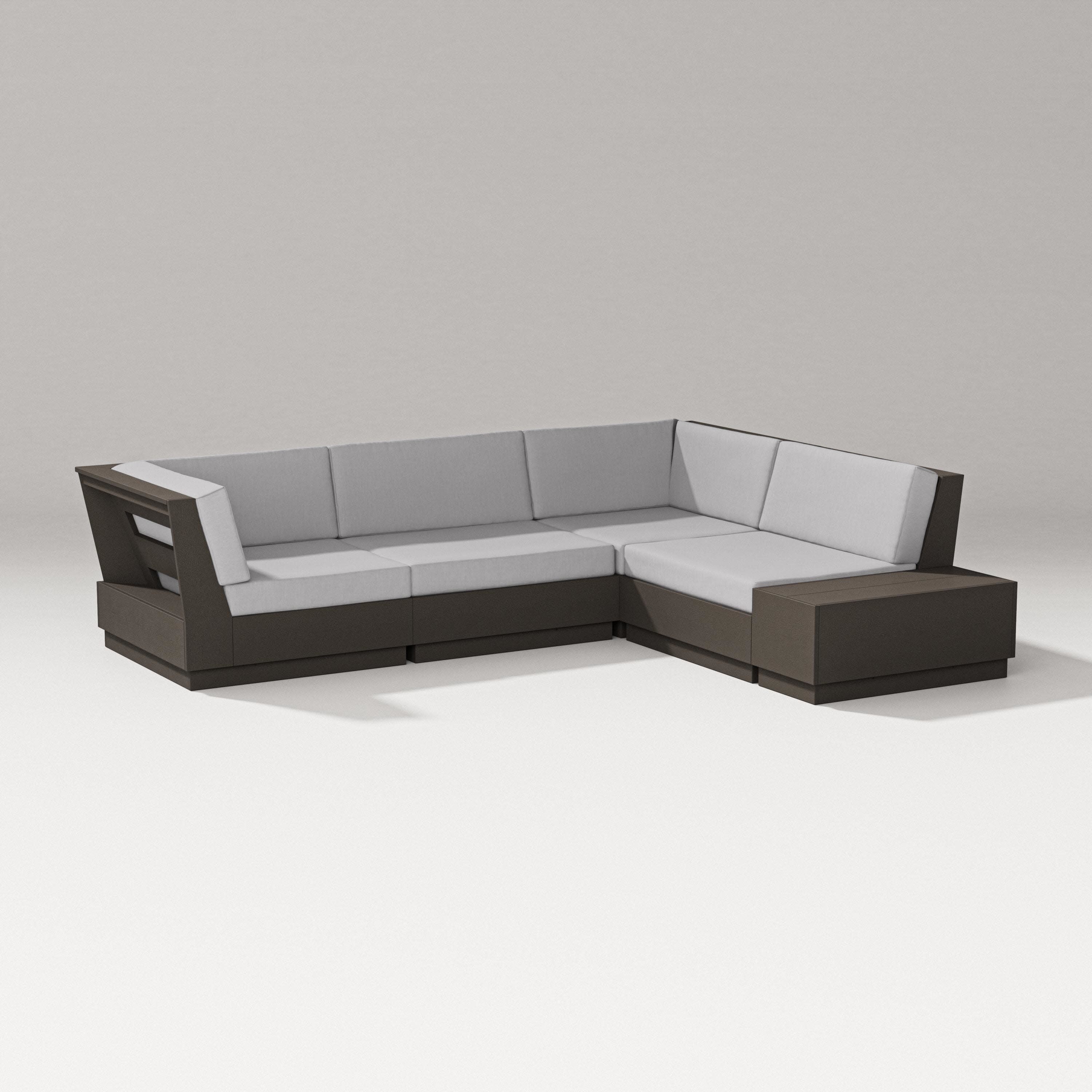 Elevate Corner Sectional in Vintage Coffee / Granite