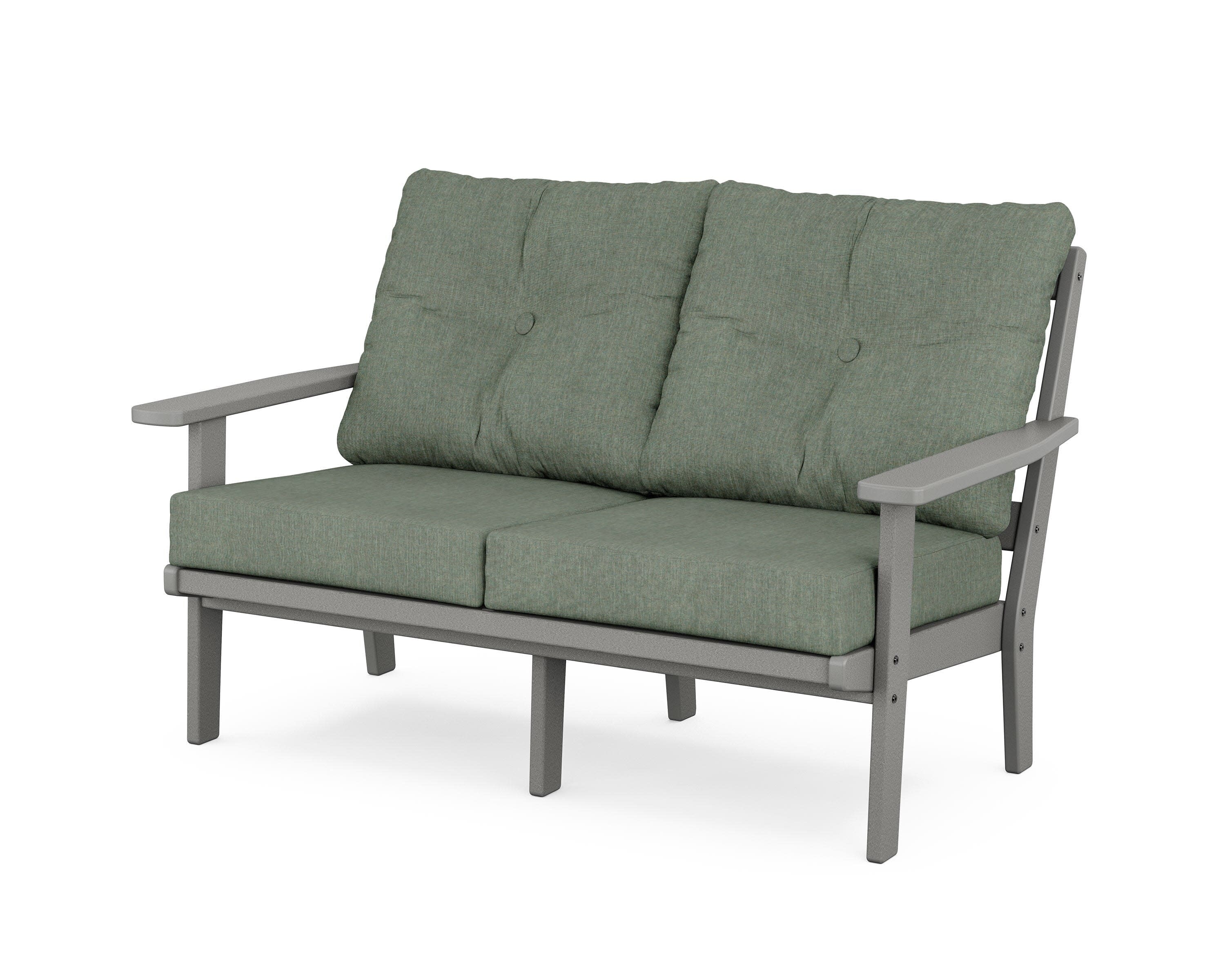 Oxford Deep SeatingLoveseat in Slate Grey / Cast Sage