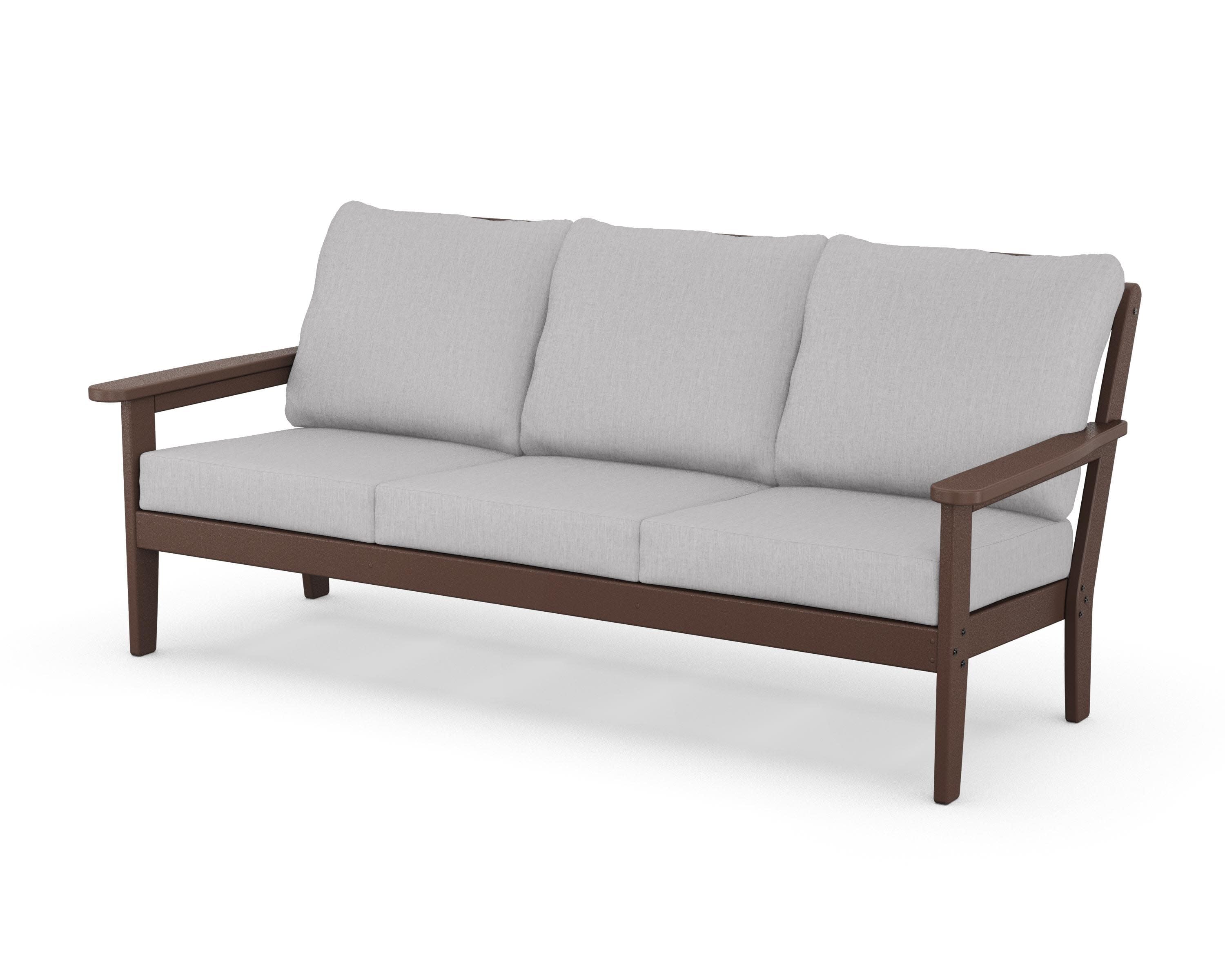 Cottage Deep Seating Sofa in Mahogany / Granite