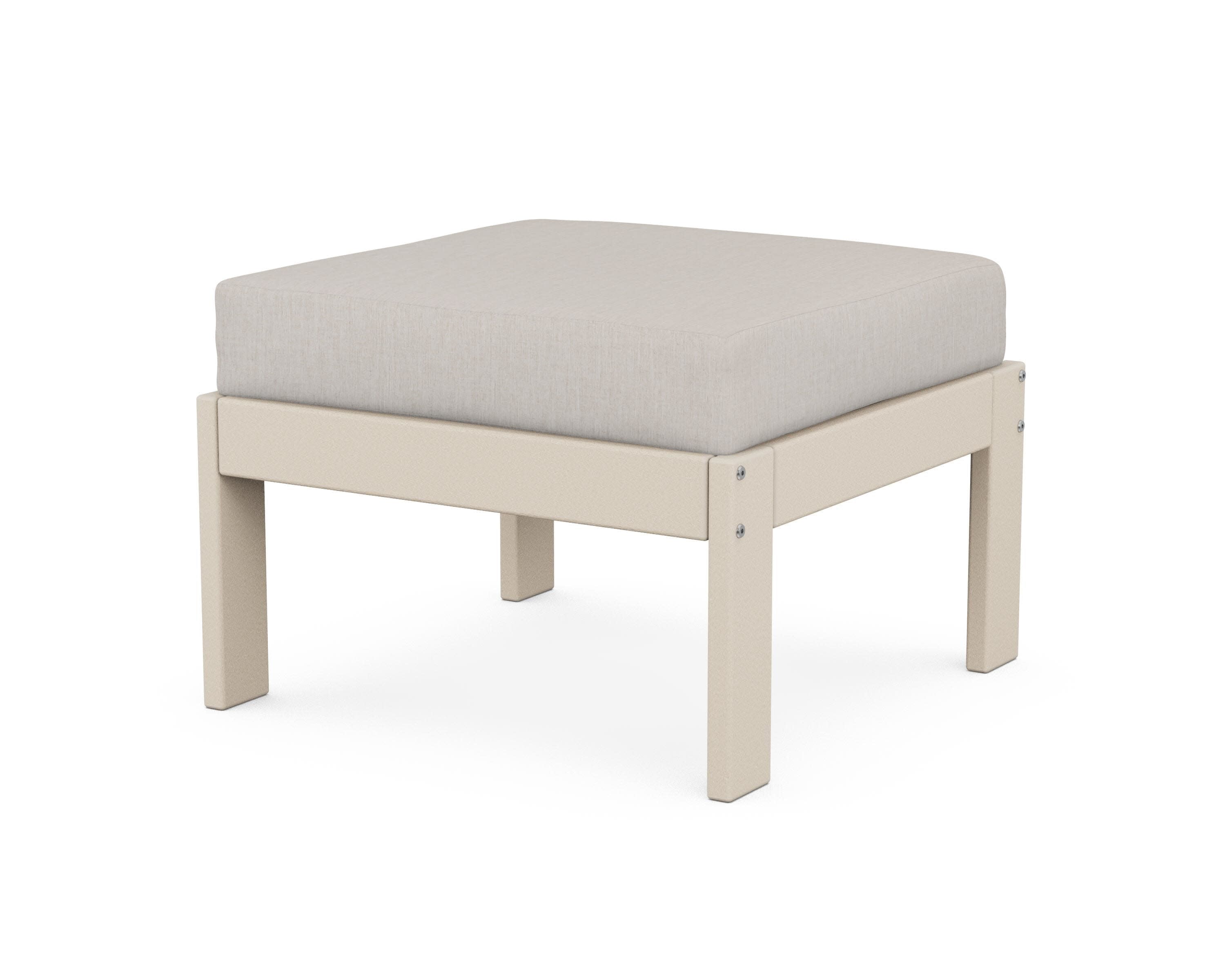Vineyard Modular Ottoman in Sand / Cast Ash