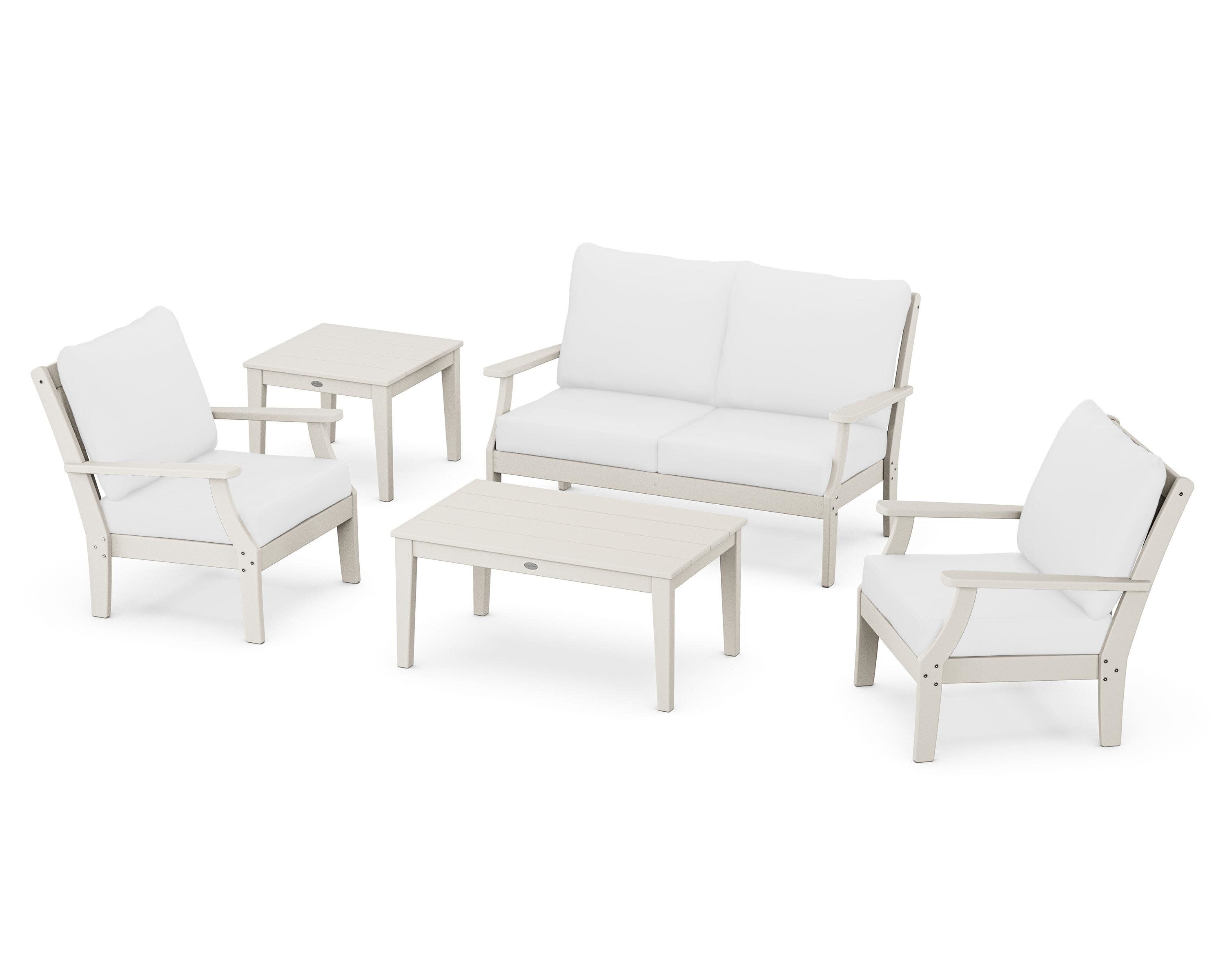 Braxton 5-Piece Deep Seating Set in Sand / Natural