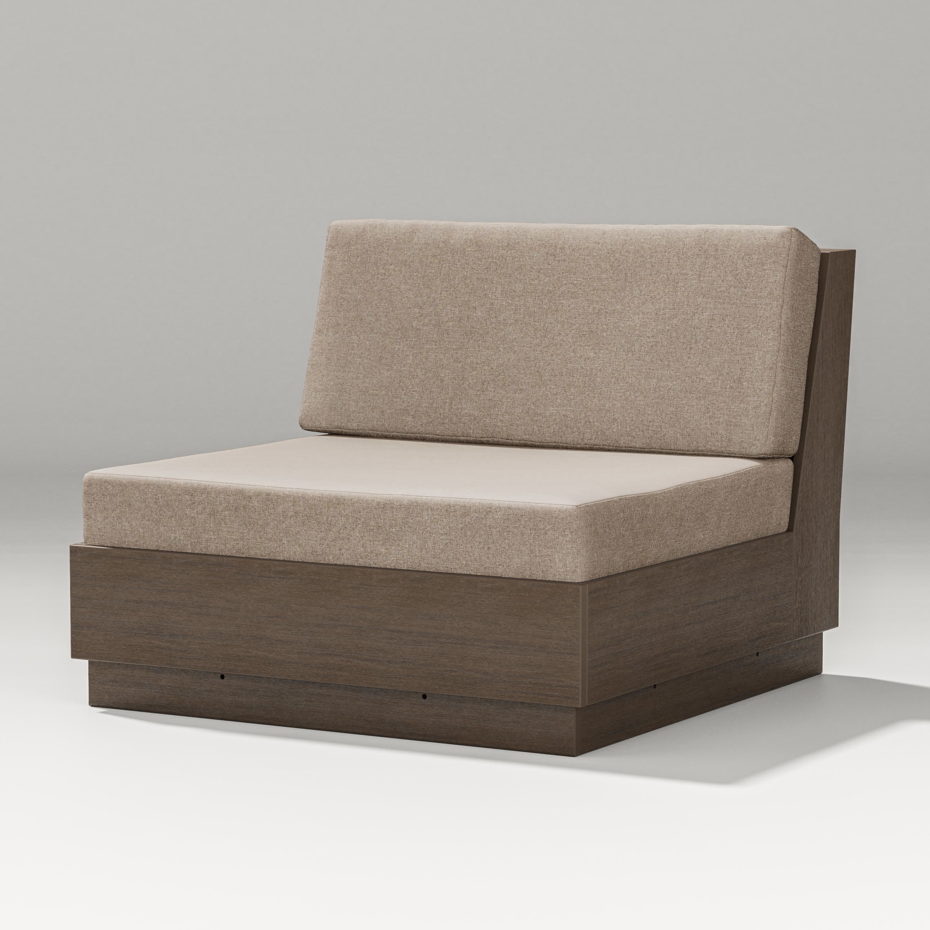 Elevate Modular Armless Chair in Kona / Spiced Burlap