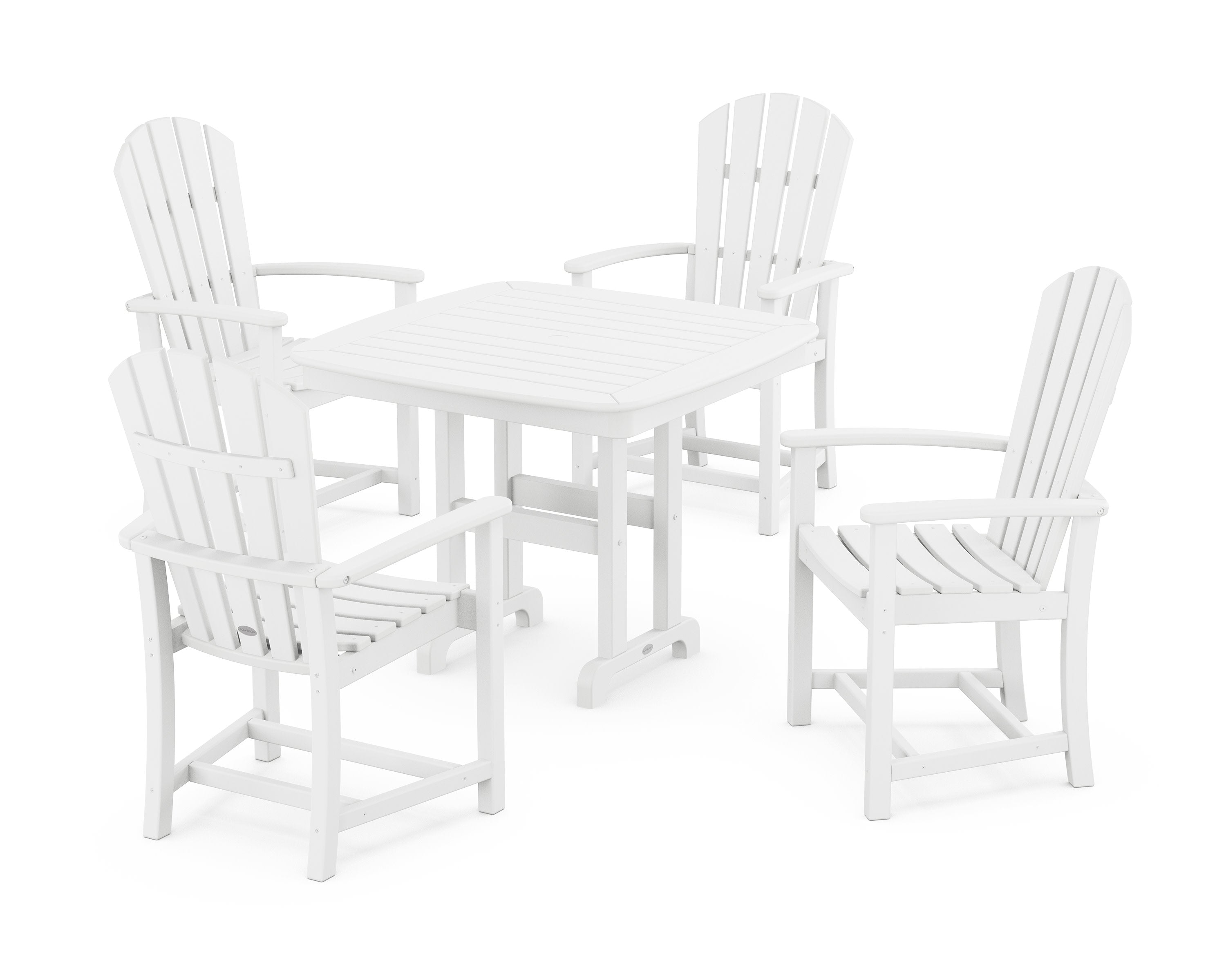 Palm Coast 5-Piece Dining Set in White