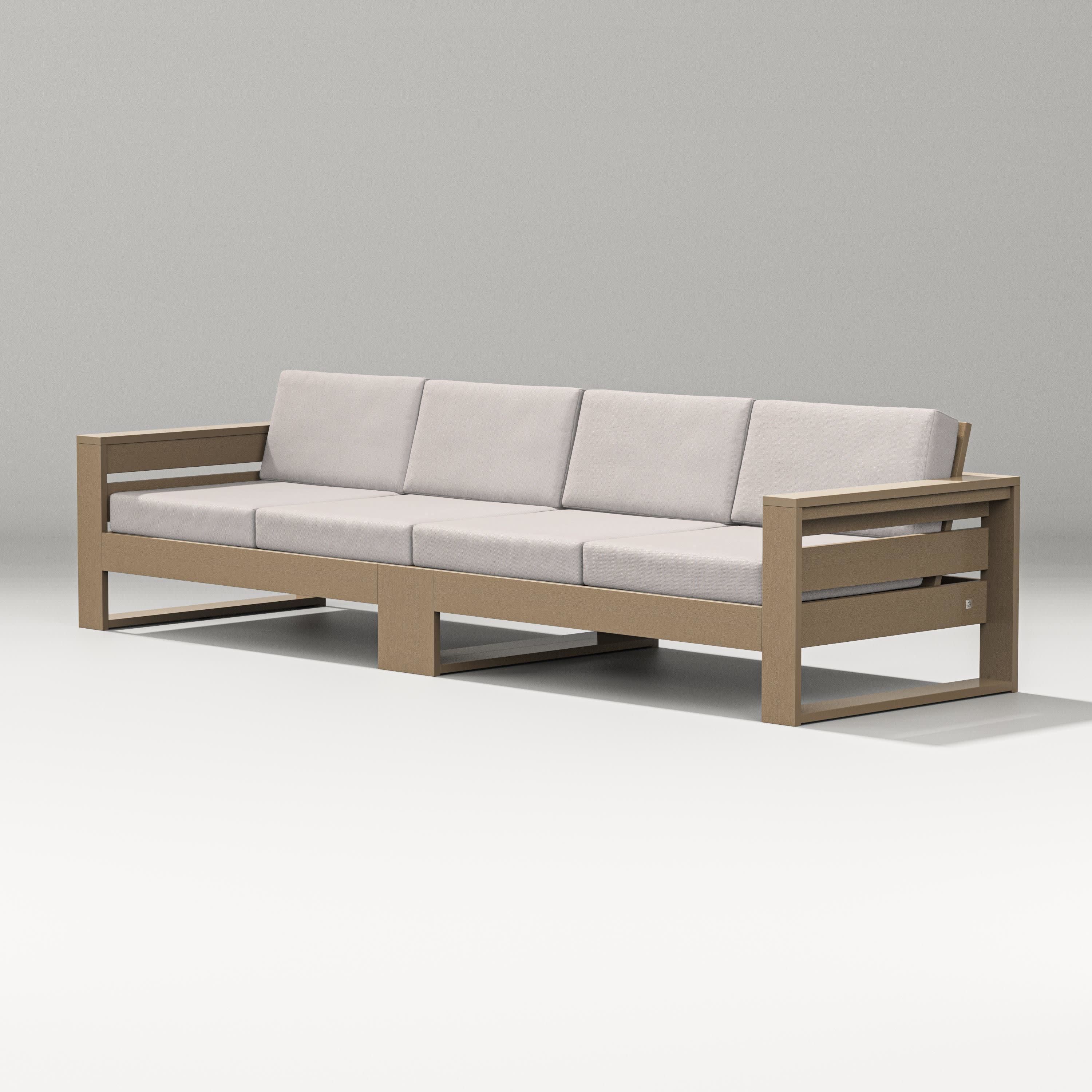 Latitude Straight Sectional in Vintage Sahara / Dune Burlap