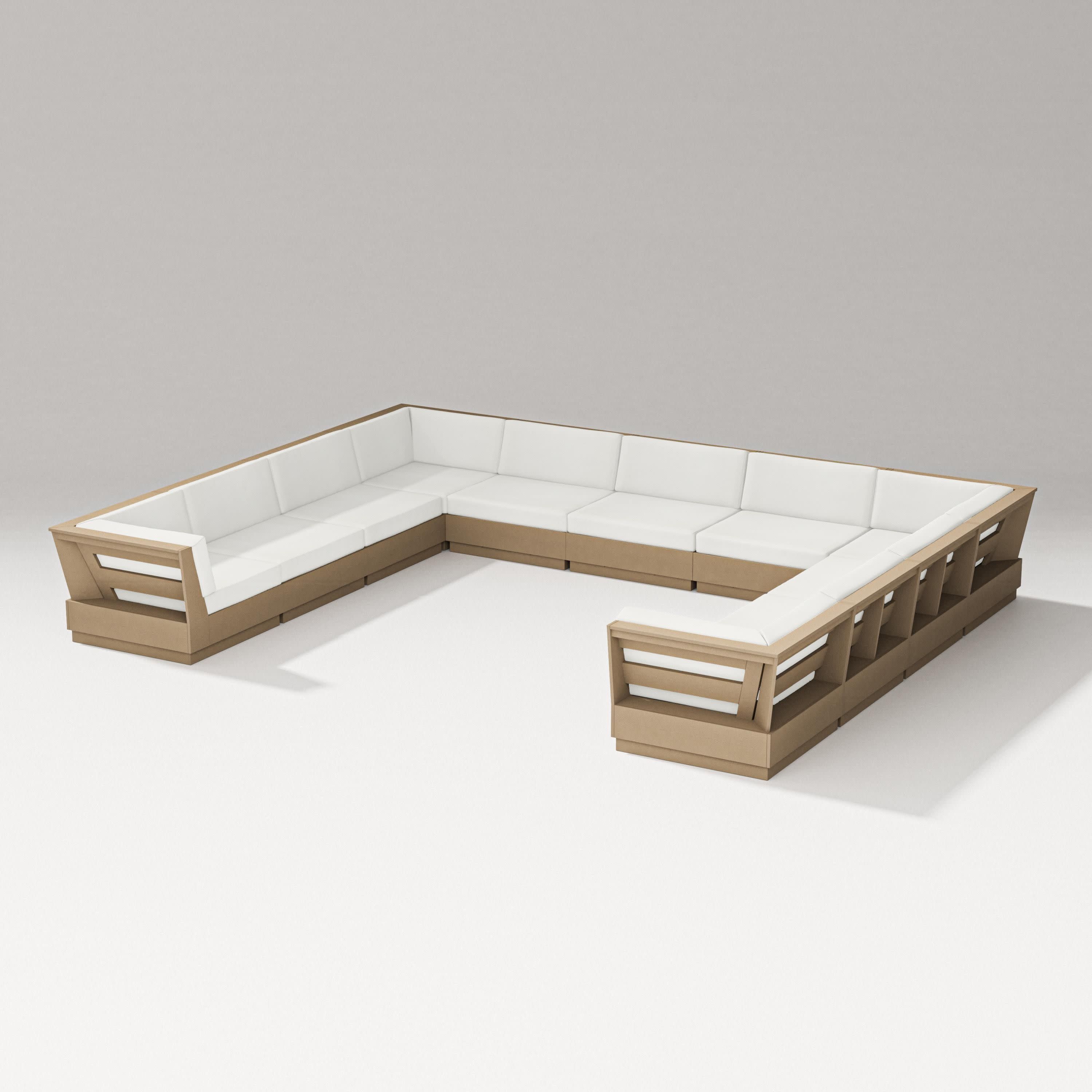 Elevate Large U-Shaped Sectional in Vintage Sahara / Natural Linen