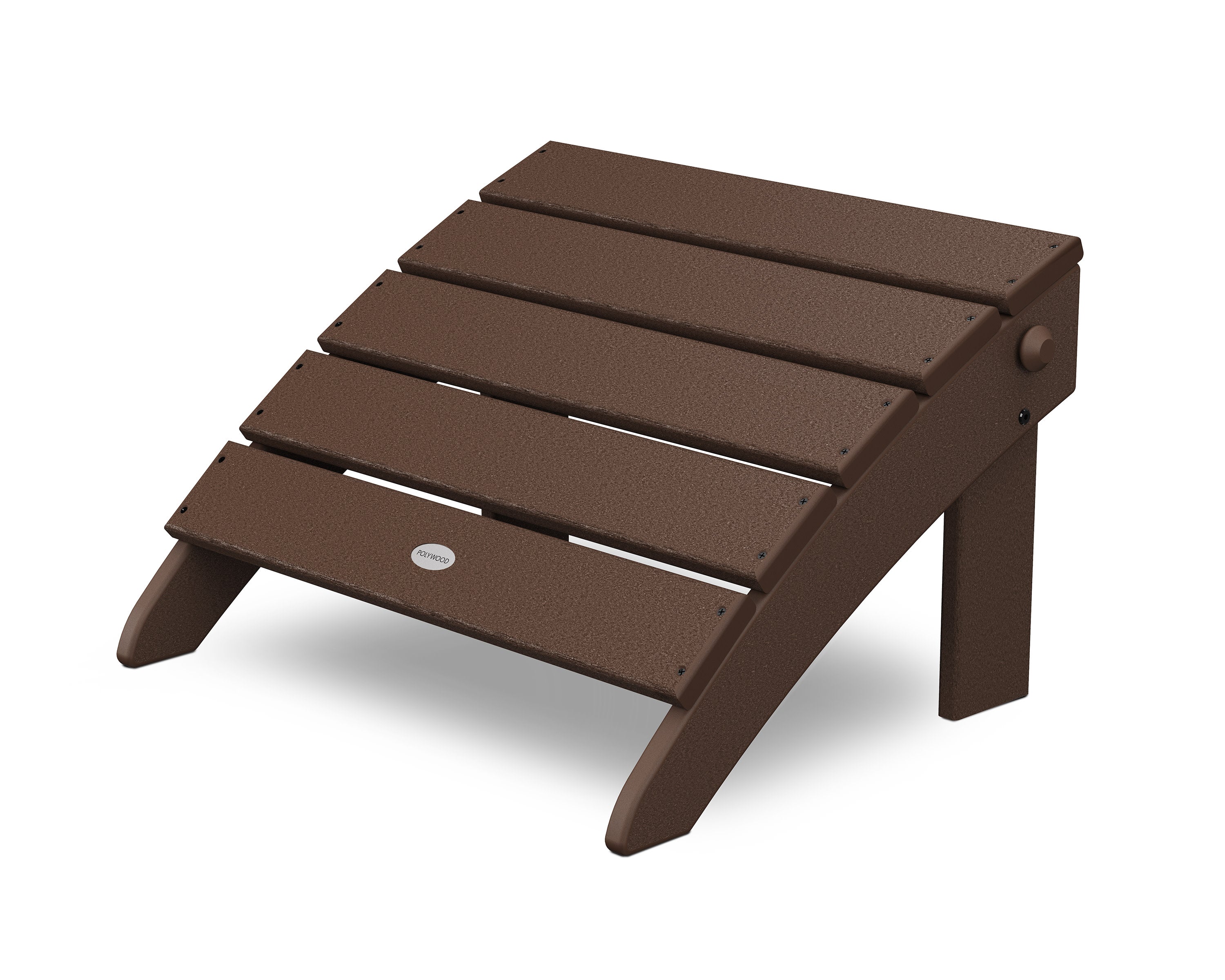 Classic Oversized Adirondack Folding Ottoman in Mahogany