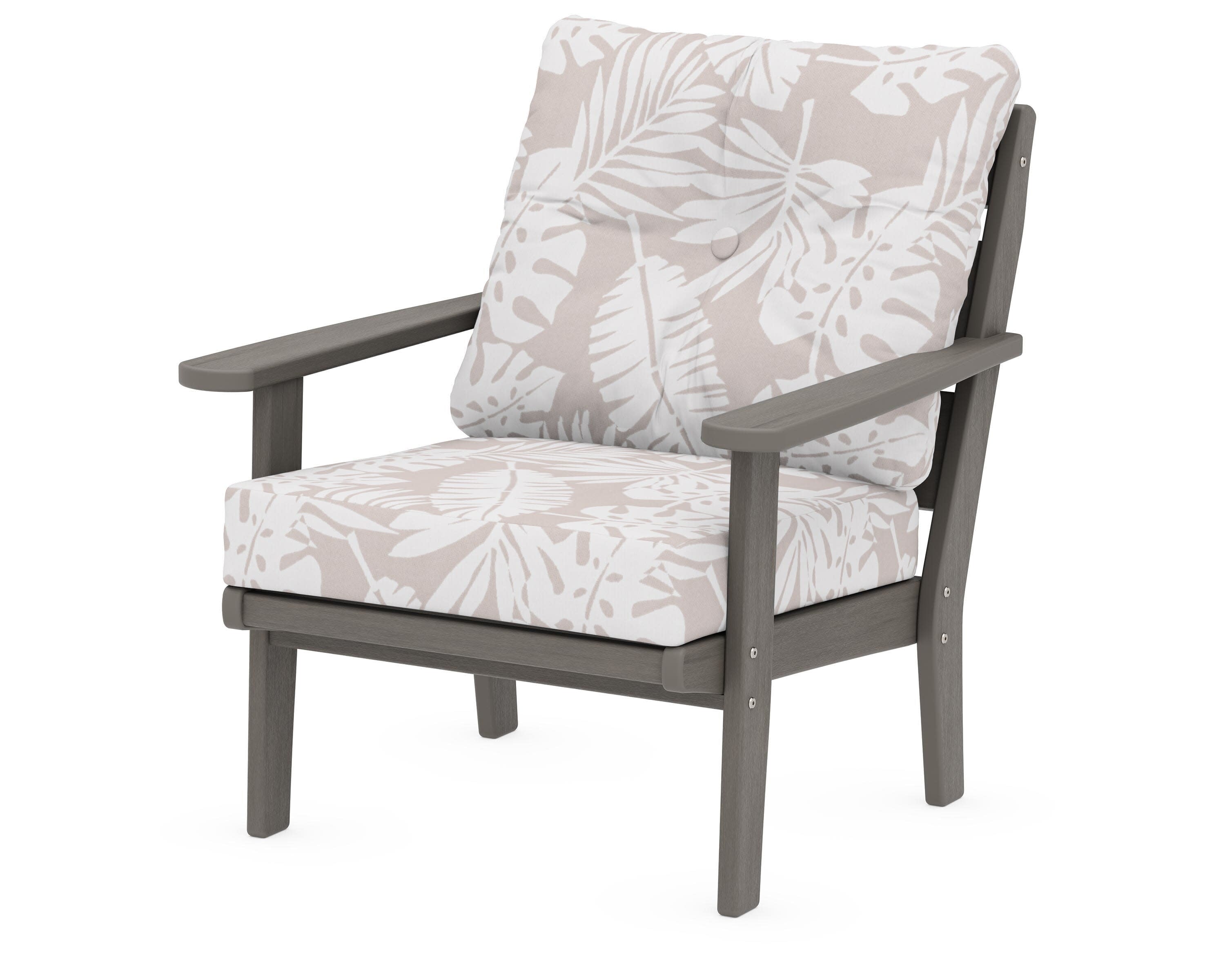Lakeside Deep Seating Chair in Driftwood / Leaf Dune Burlap