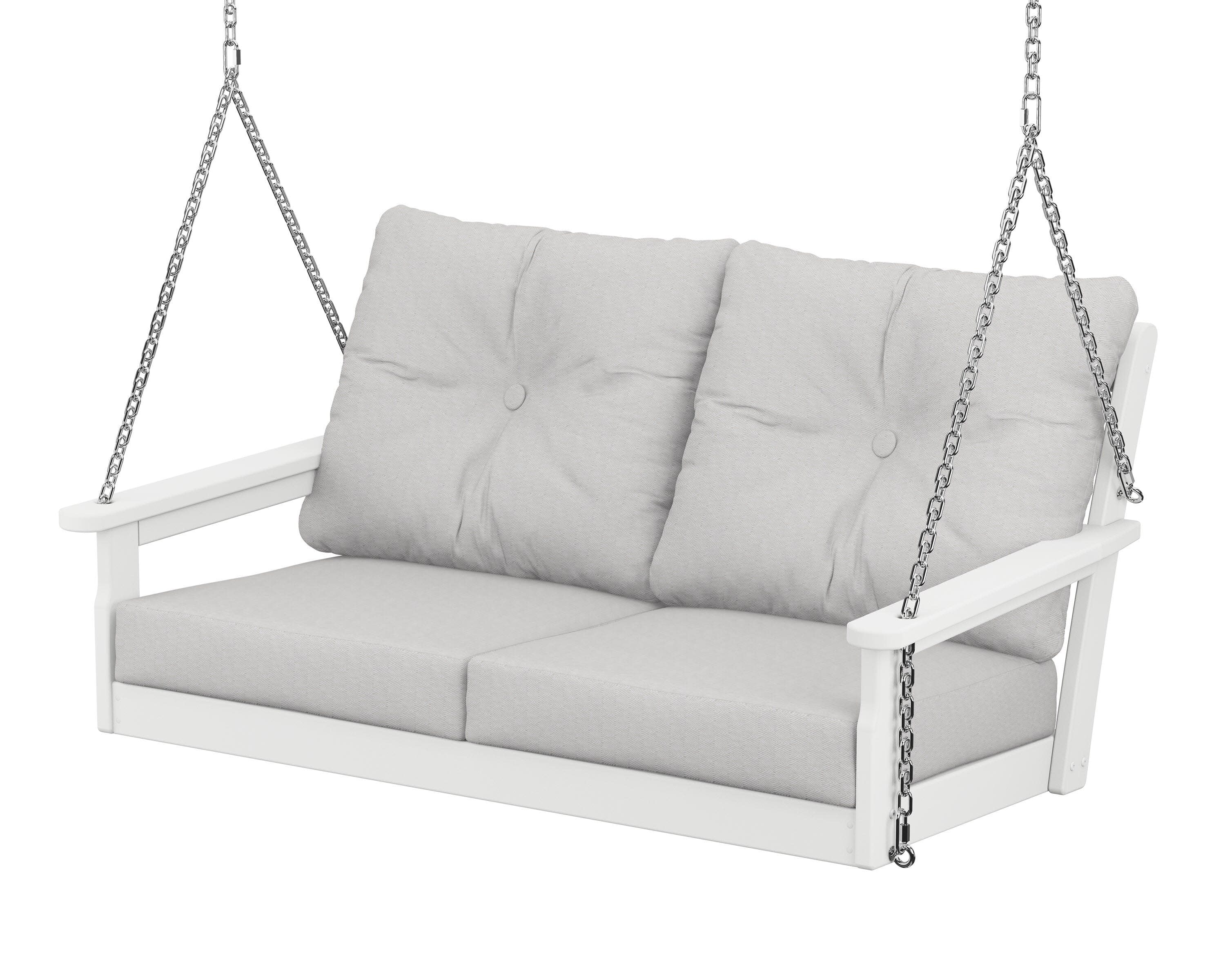 Vineyard Deep Seating Swing in White / Diamond in the Rough