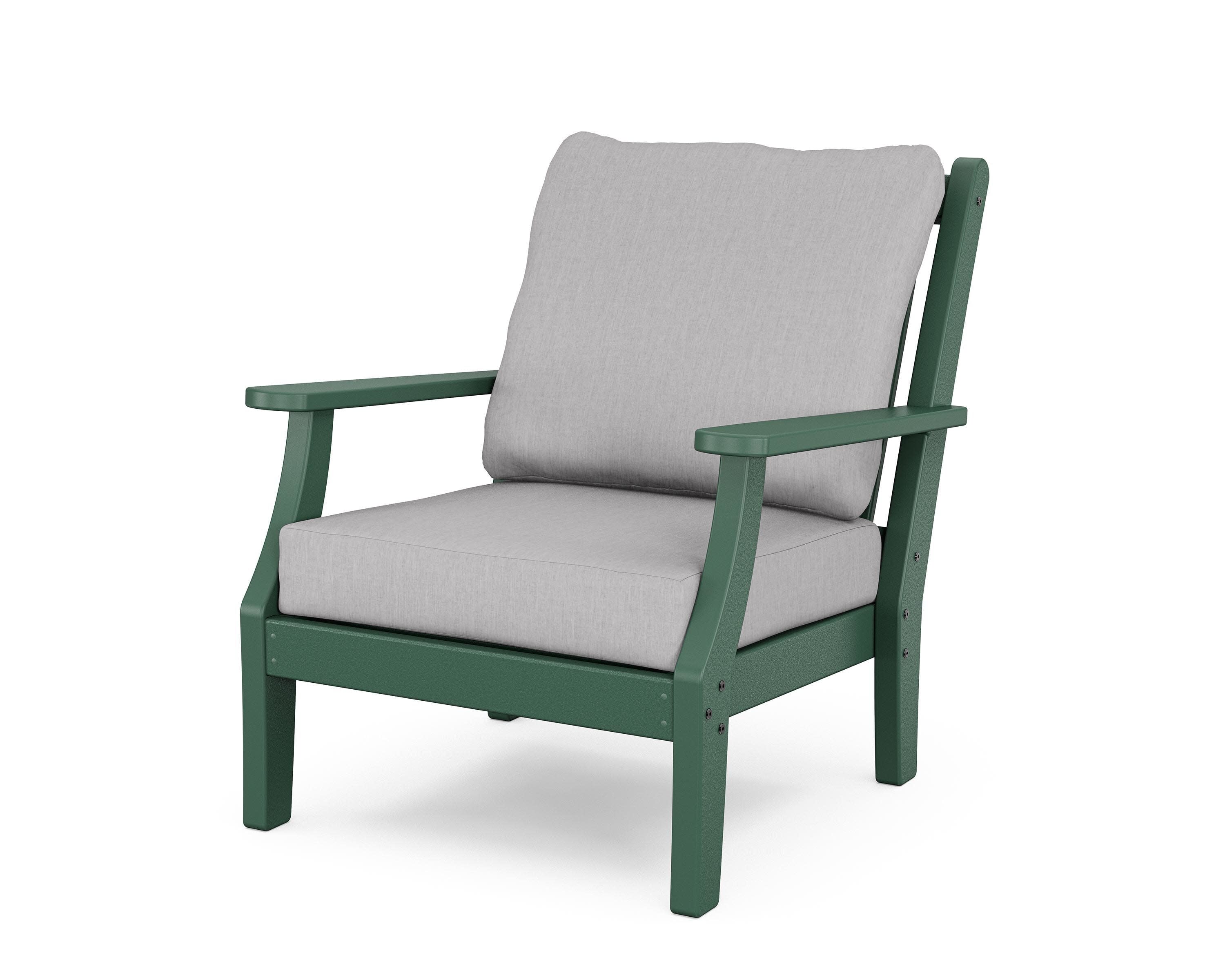 Wovendale Deep Seating Chair in Green / Granite