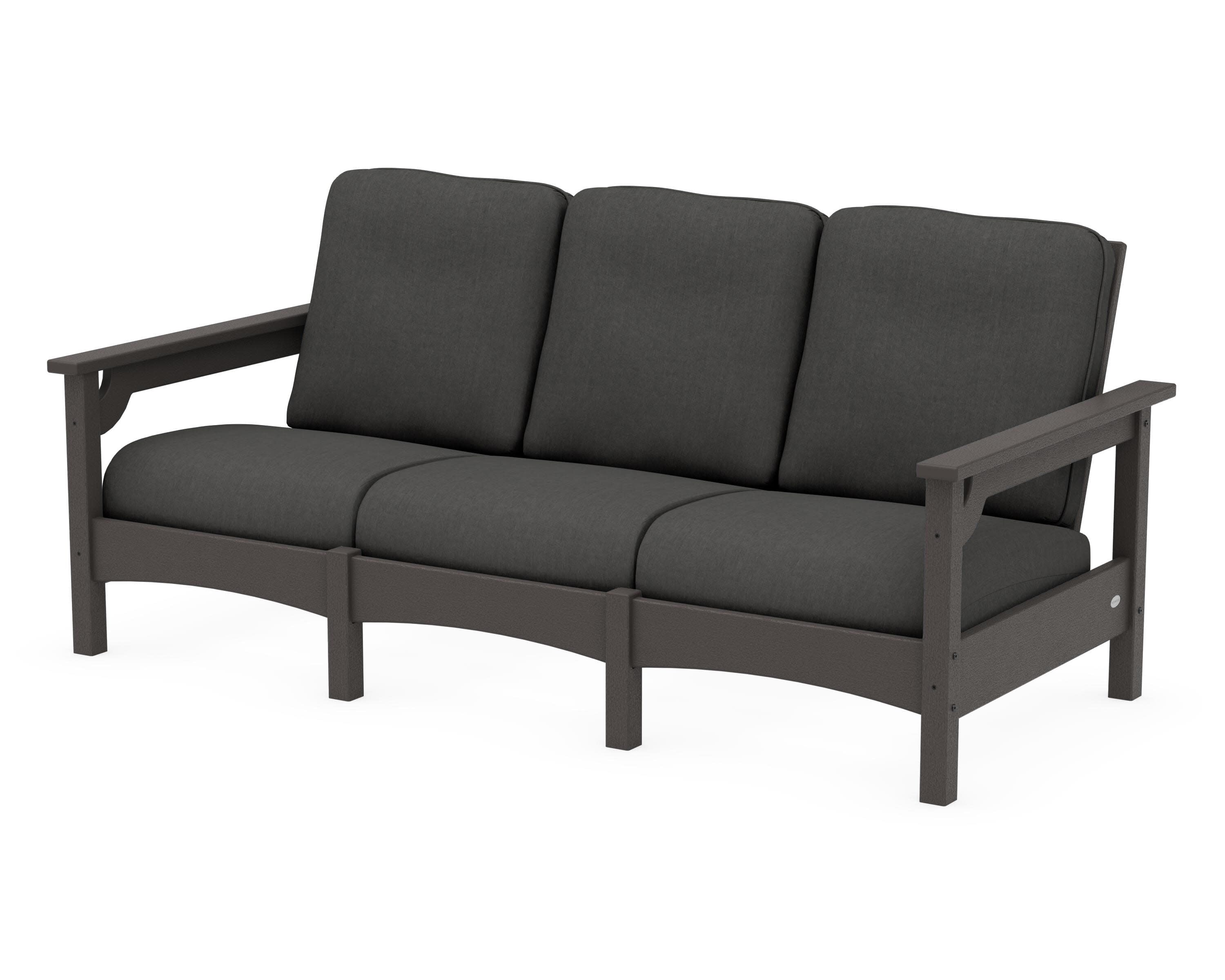 Club Sofa in Vintage Coffee / Spectrum Carbon