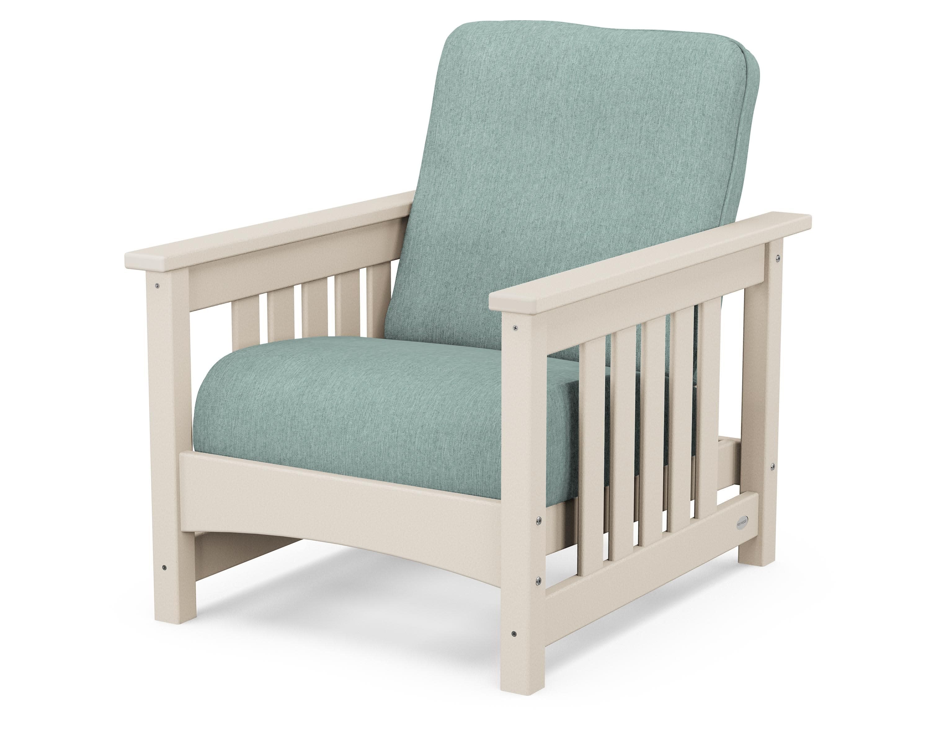 Club Mission Chair in Sand / Glacier Spa
