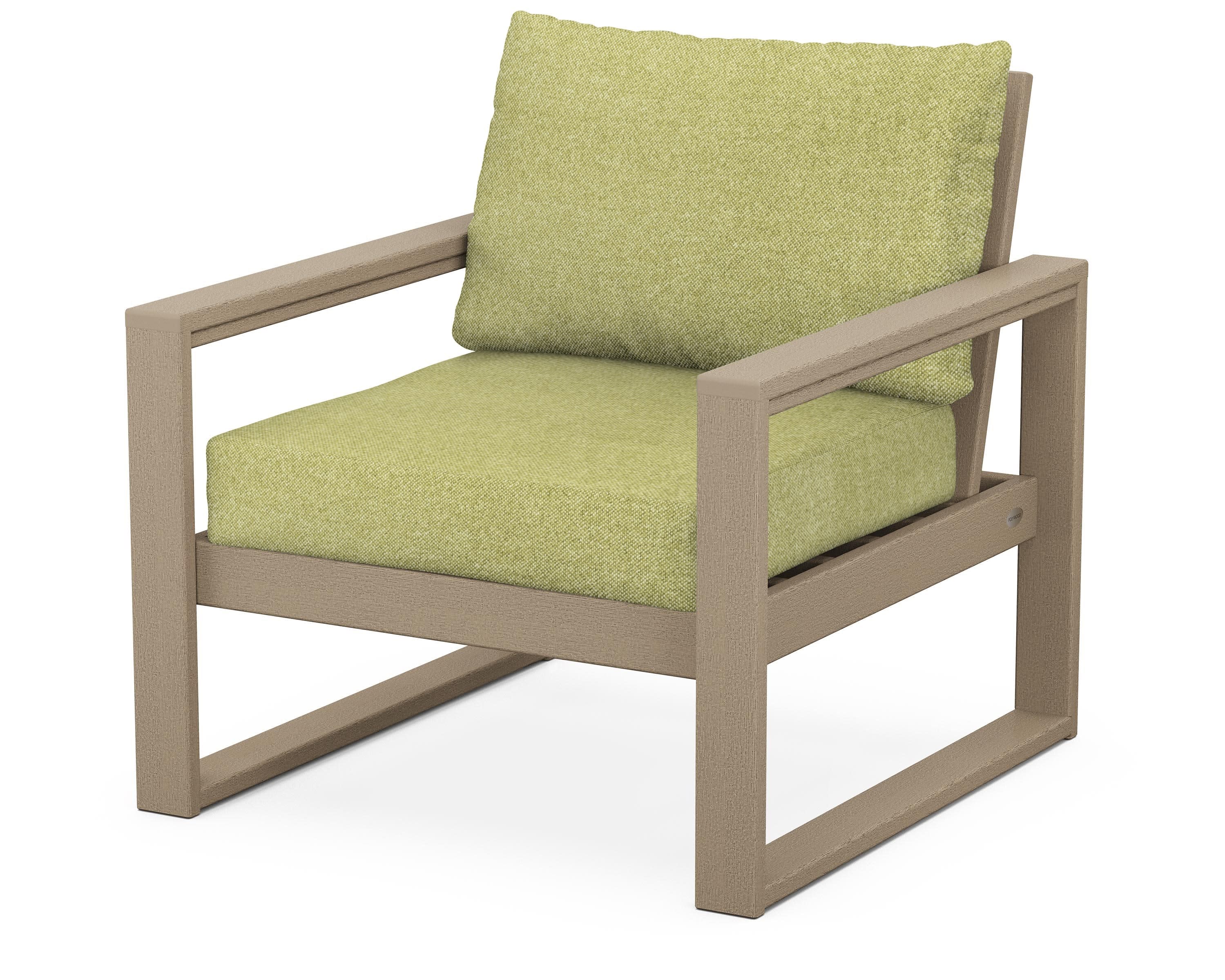 EDGE Club Chair in Vintage Sahara / Chartreuse Boucle