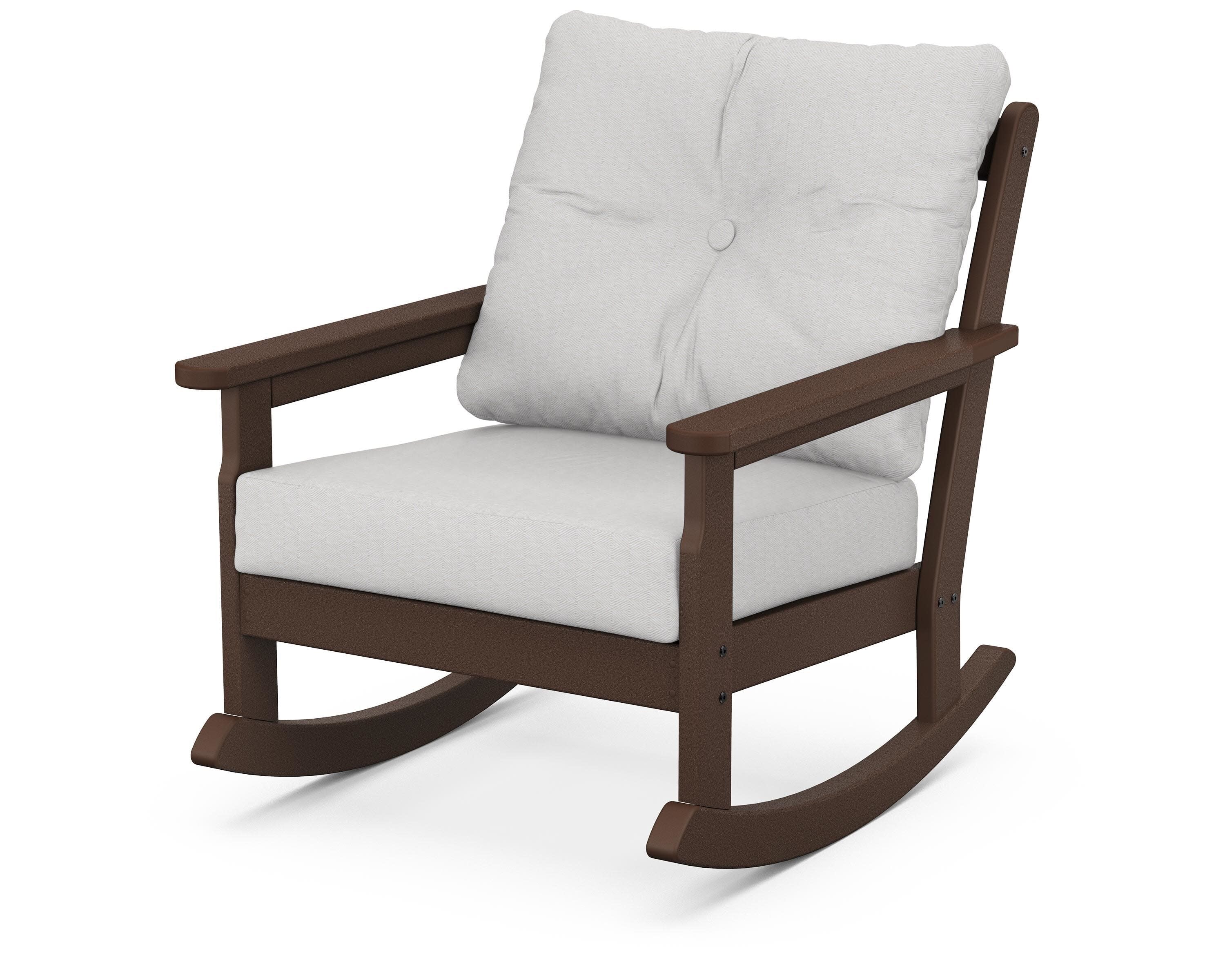 Vineyard Deep Seating Rocking Chair in Mahogany / Diamond in the Rough