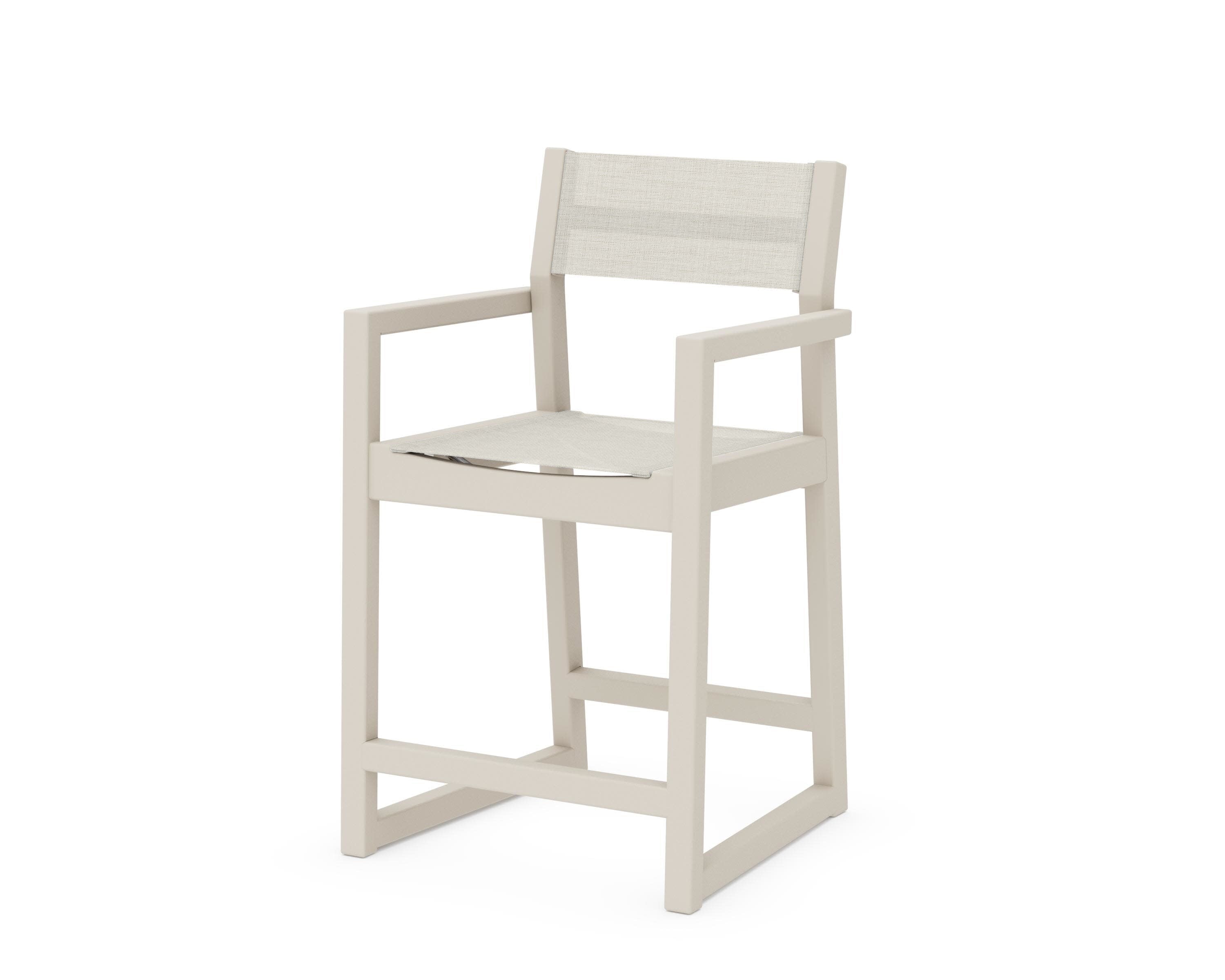 EDGE Sling Counter Arm Chair in Sand / Parchment Sling