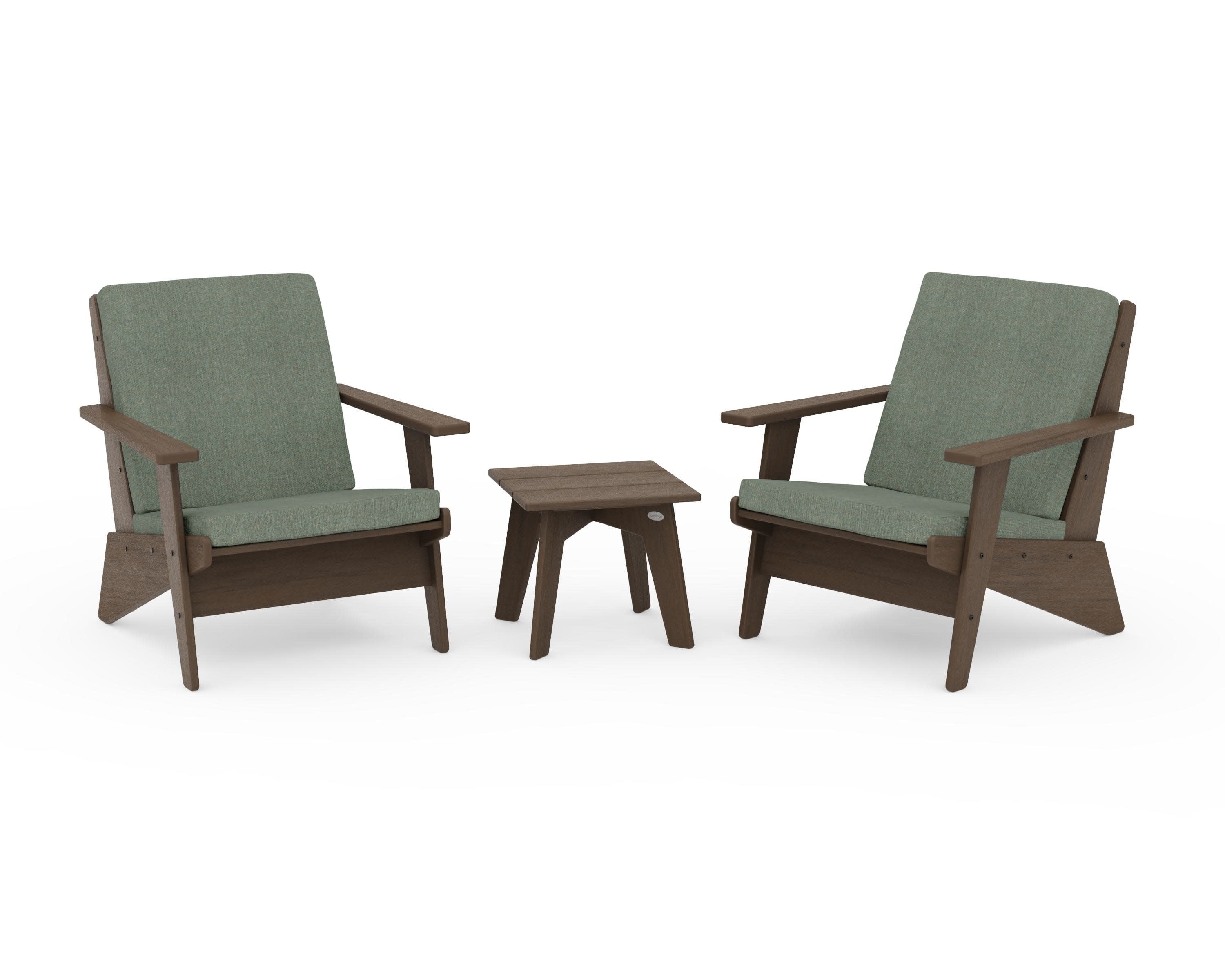 Riviera Modern Lounge 3-Piece Set in Kona / Cast Sage