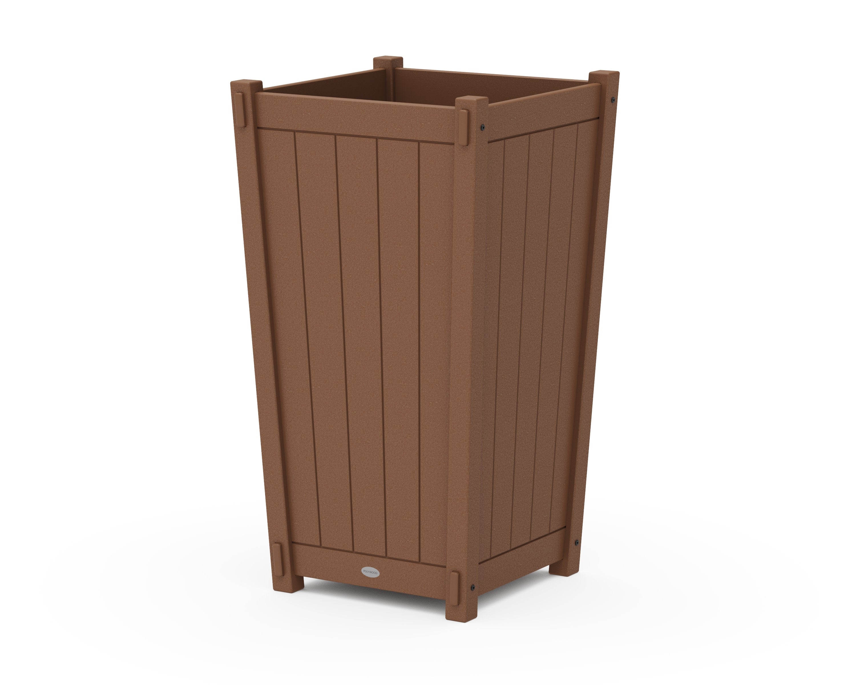 Vineyard Large Tapered Square Tall Planter Box in Teak