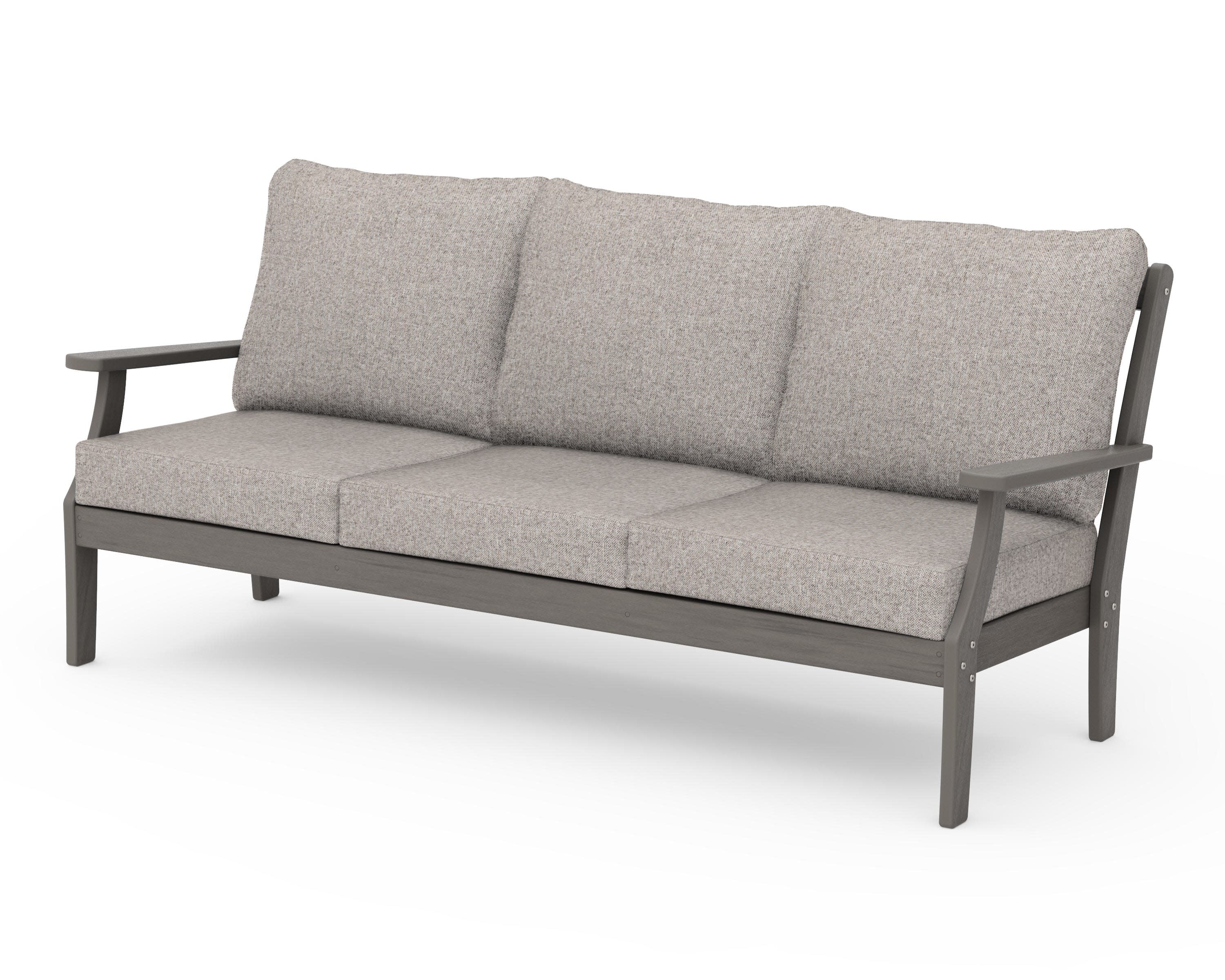 Braxton Deep Seating Sofa in Driftwood / Weathered Tweed