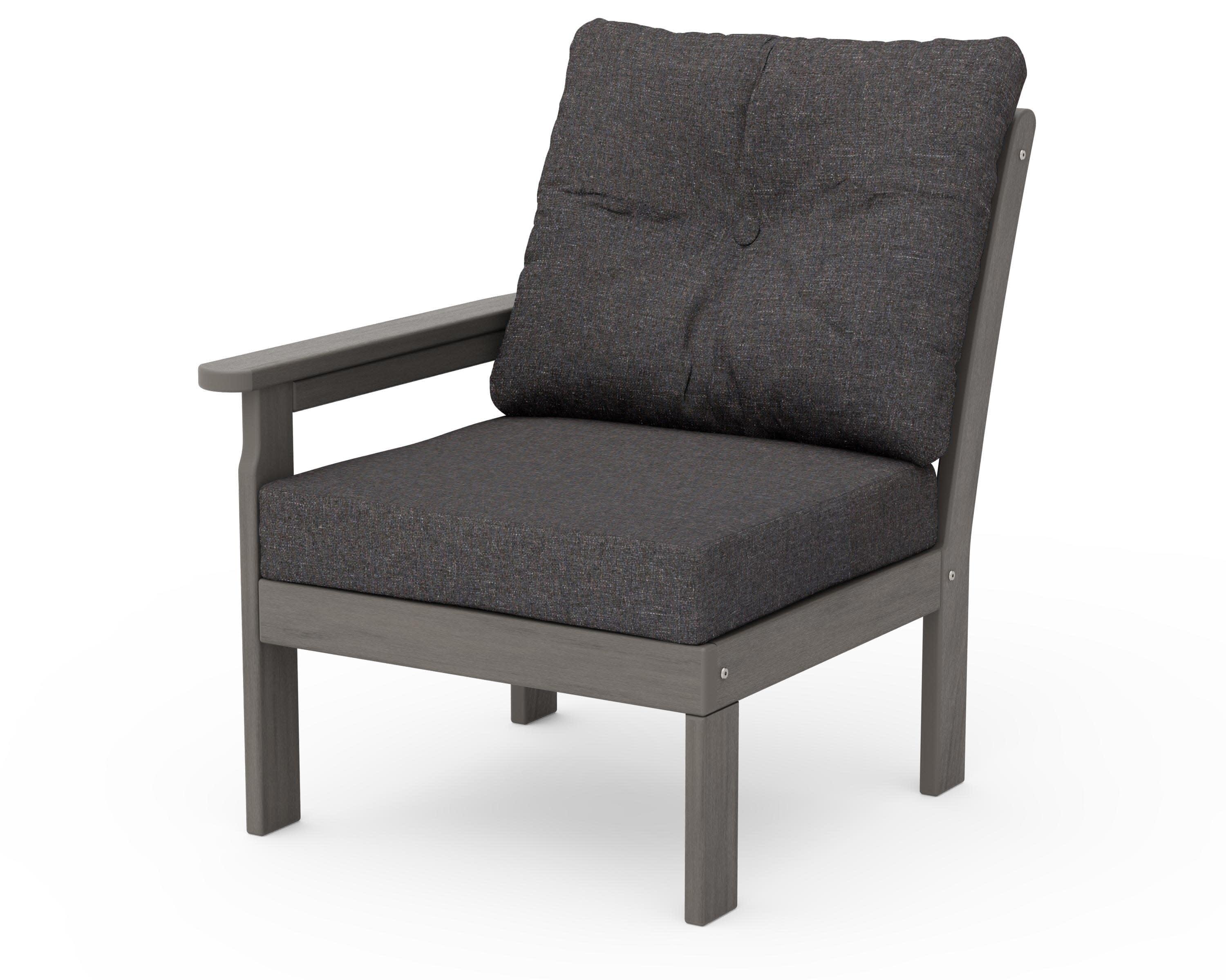 Vineyard Modular Left Arm Chair in Driftwood / Ash Charcoal