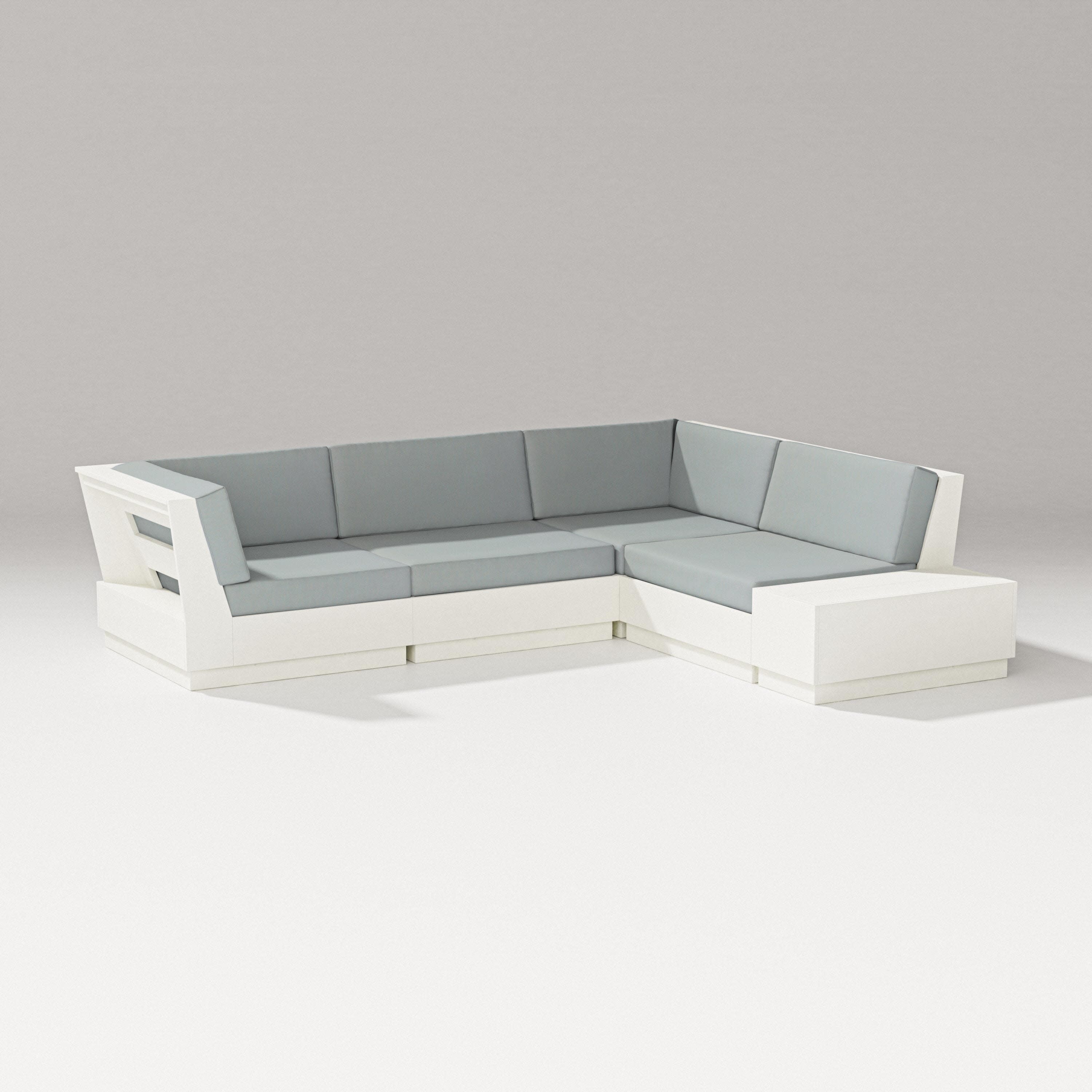 Elevate Corner Sectional in Vintage White / Spa