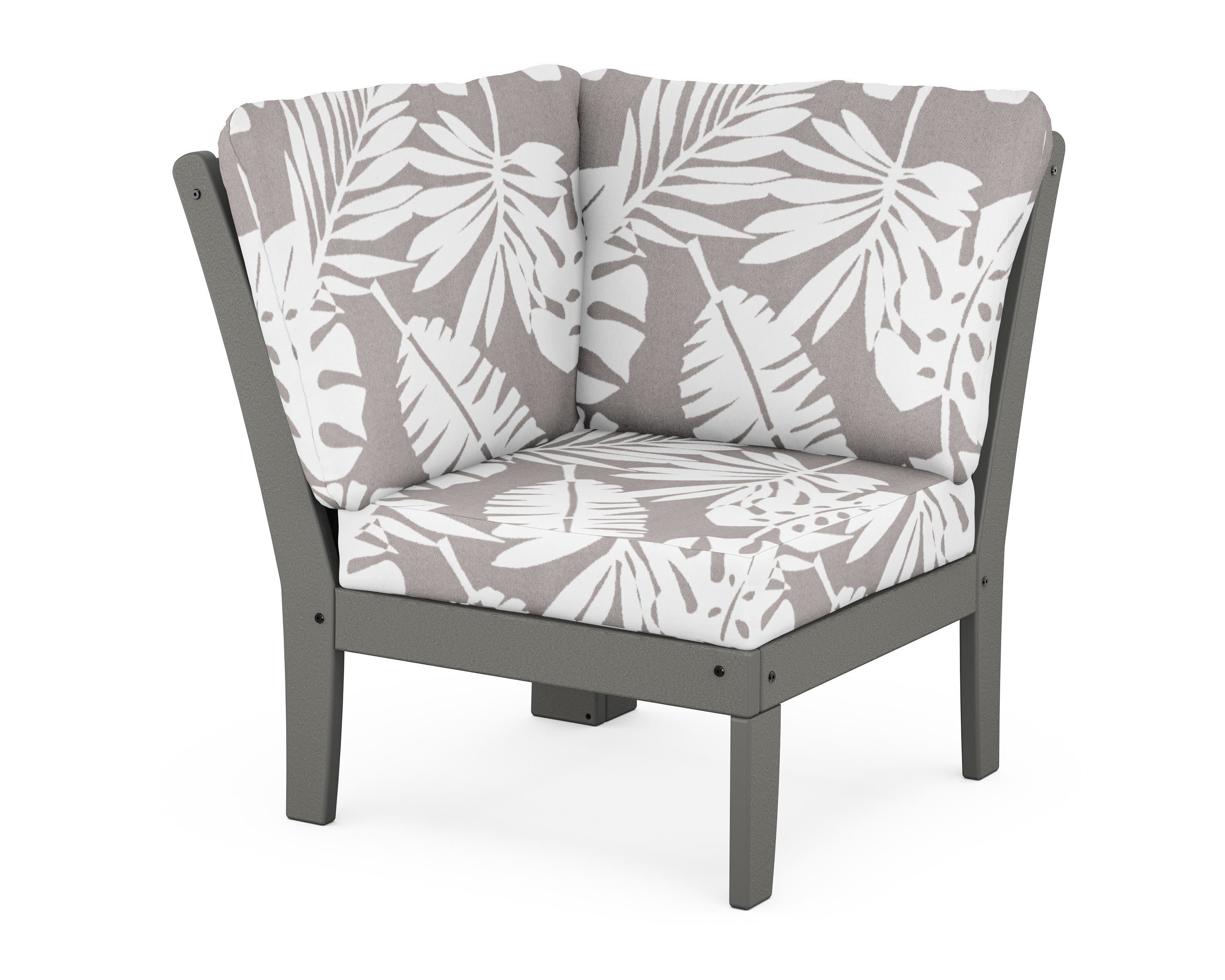 Braxton Modular Corner Chair in Slate Grey / Leaf Grey Mist